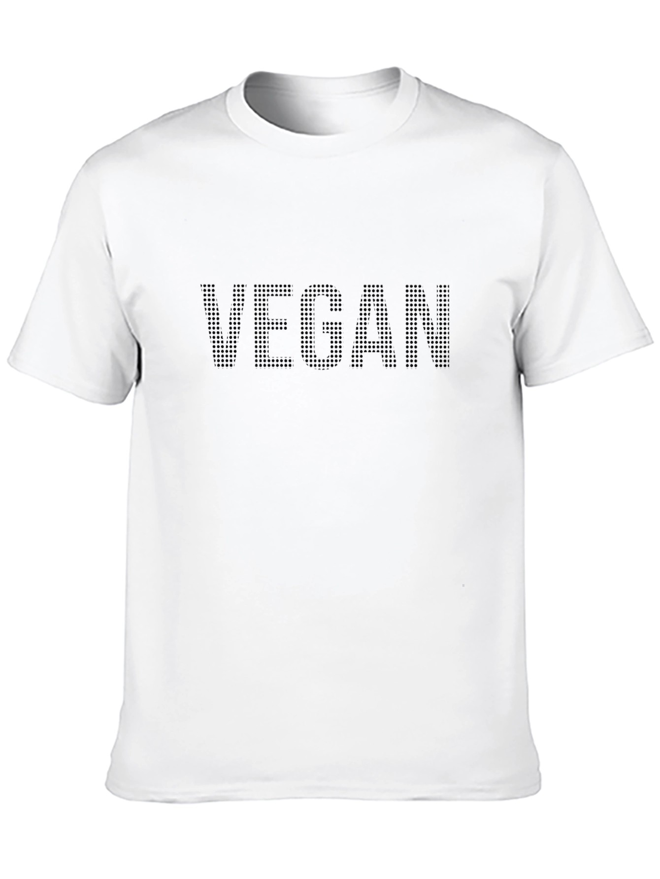 Vegan Statement T-Shirt - Black Dotted Design