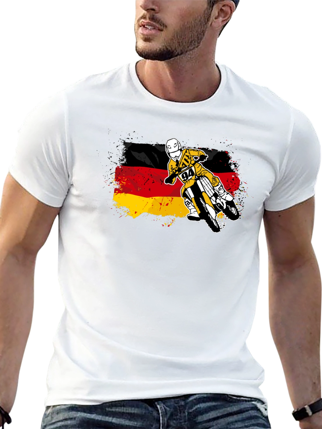 German Flag Motocross T-Shirt - Ride with Pride!