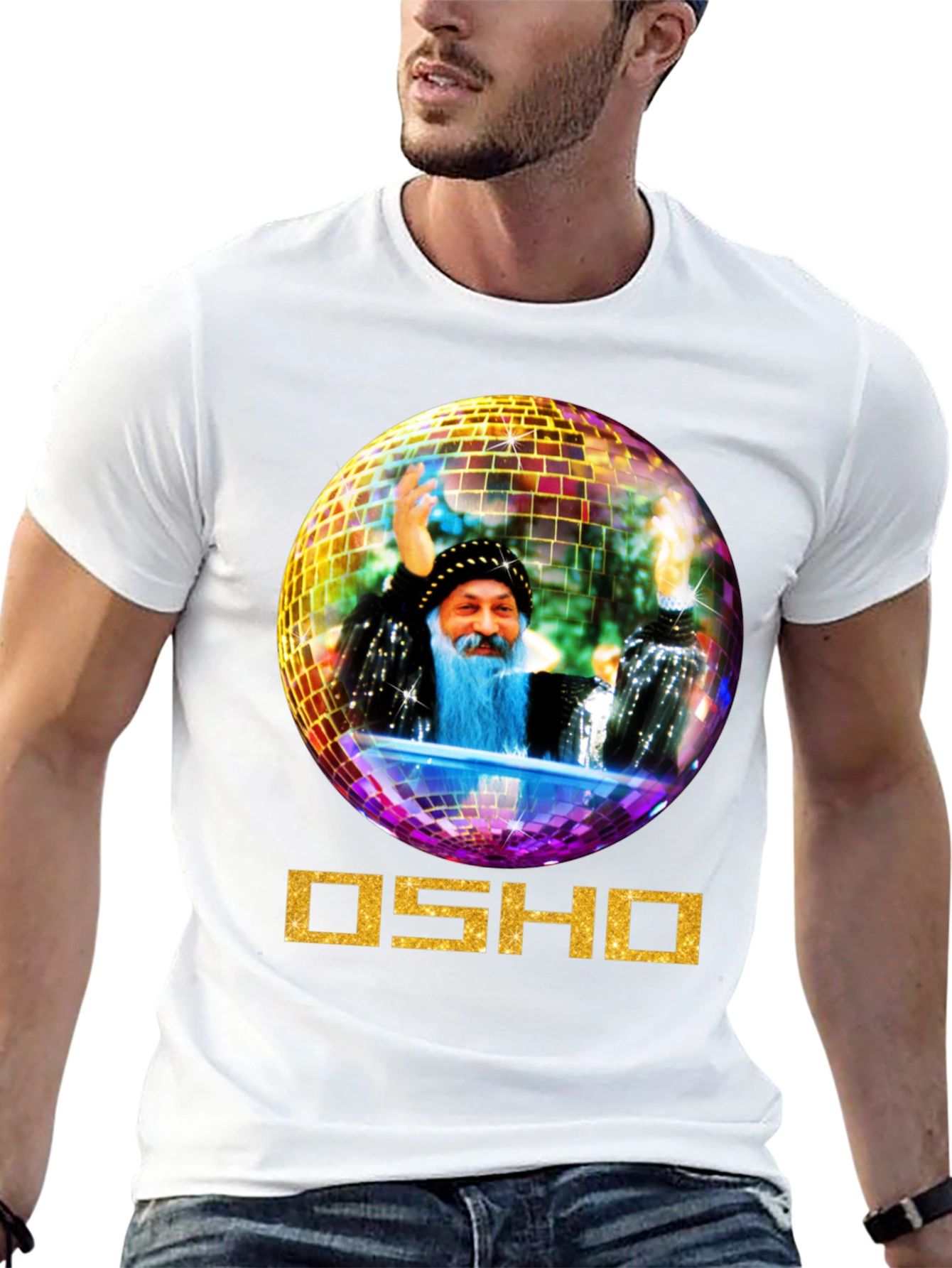 Osho Disco Ball Graphic Tee - Unique Design