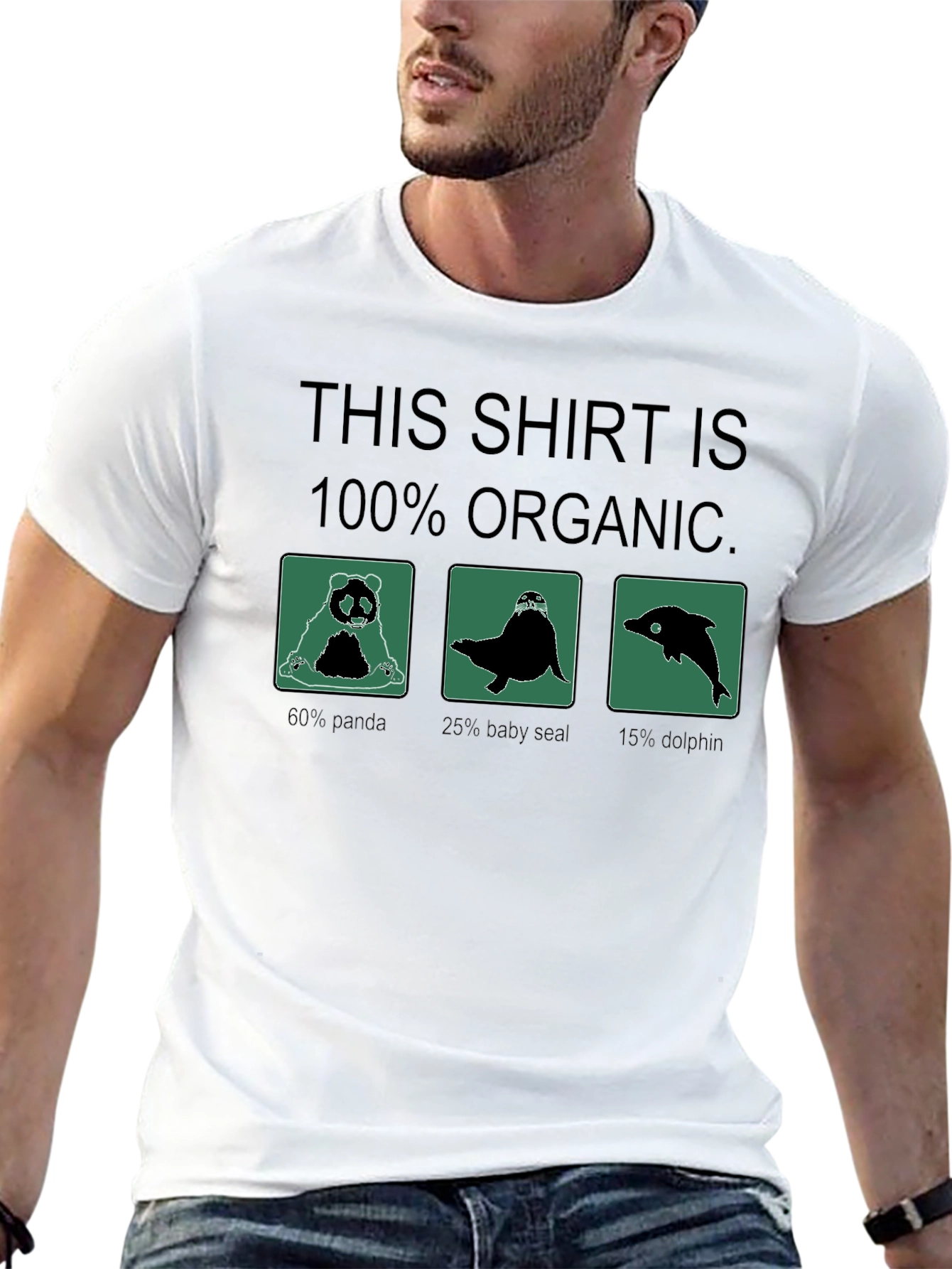 100% Organic Funny Animal T-Shirt