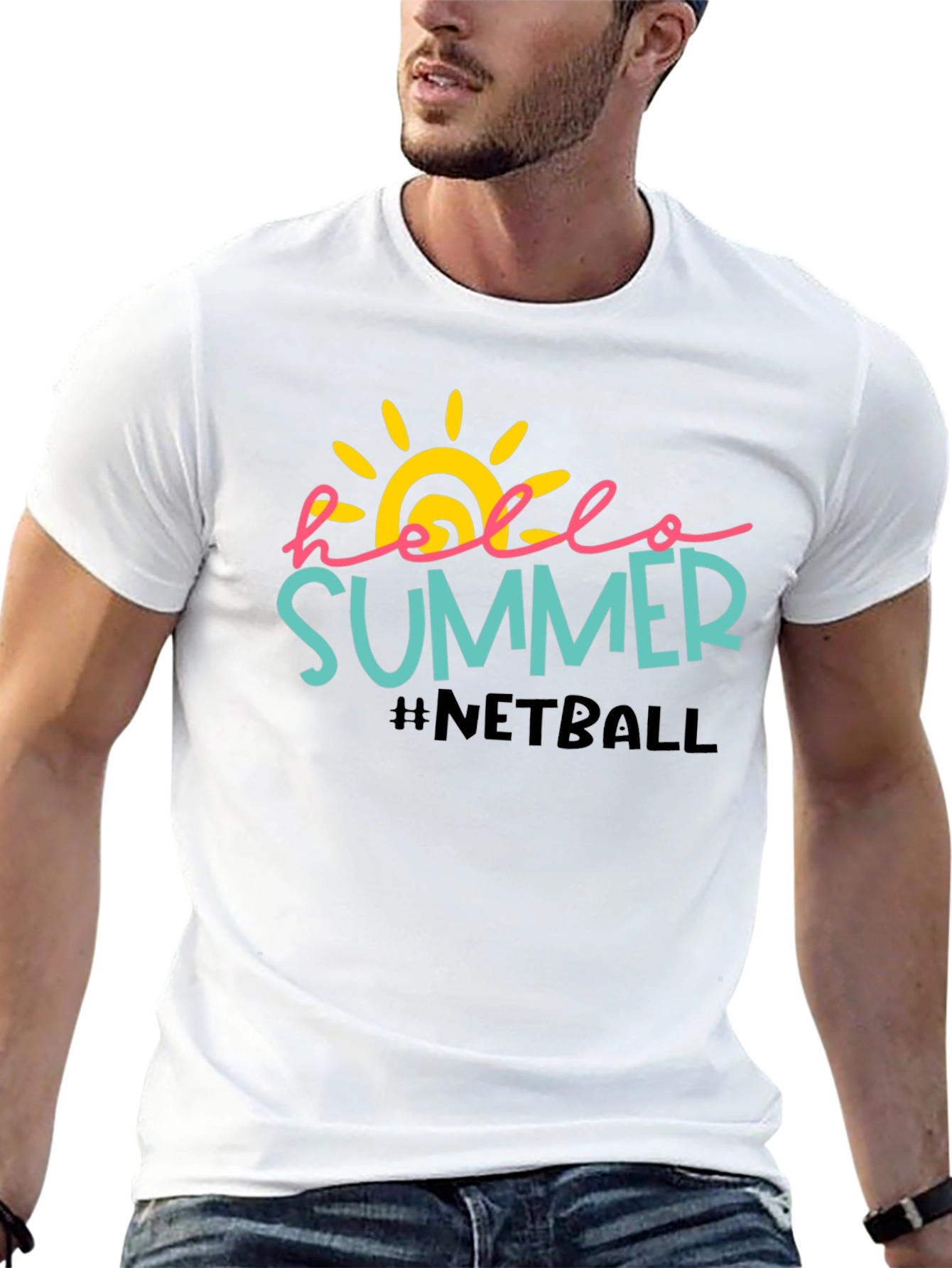Hello Summer Netball Graphic Tee