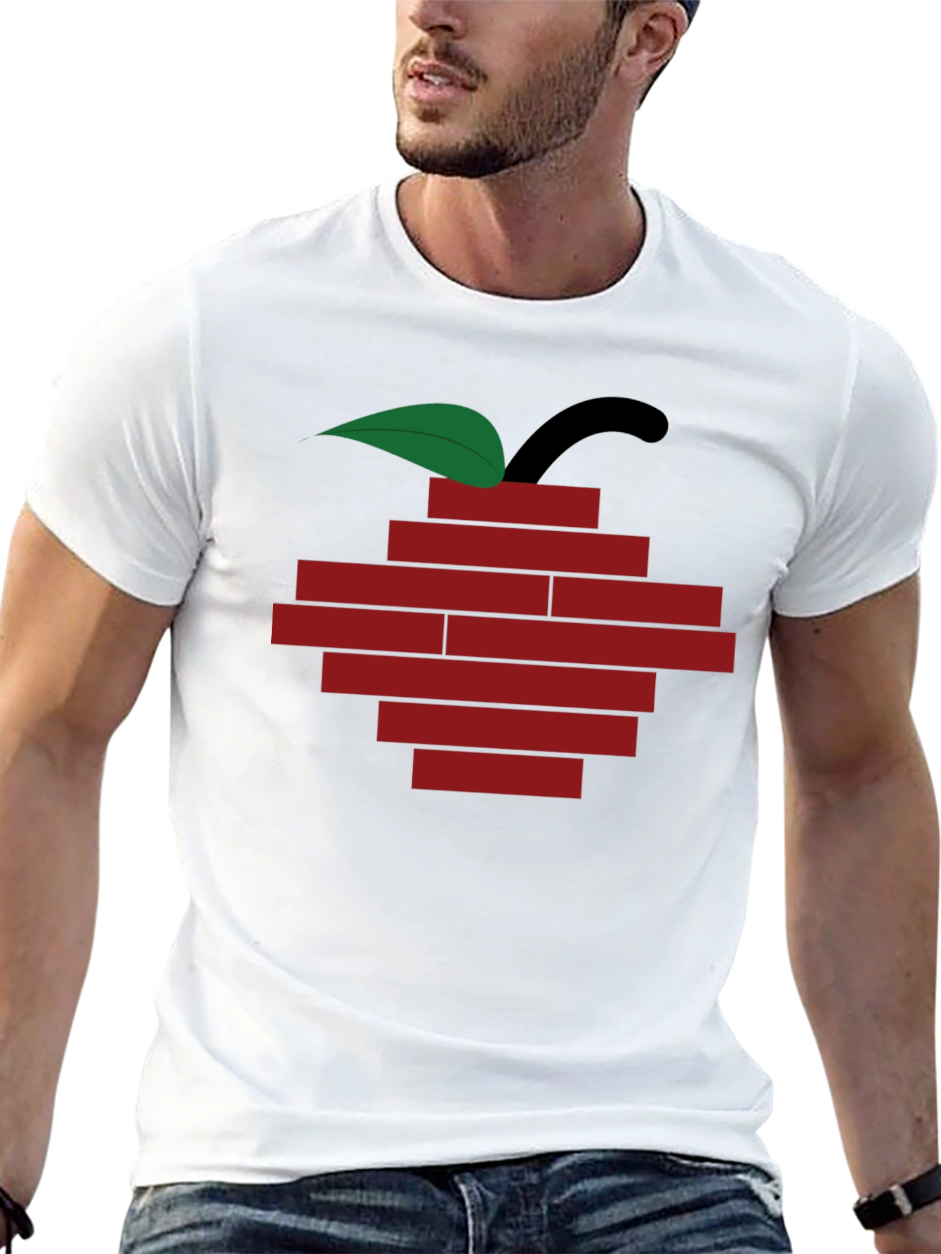 Brick Apple Graphic Tee - Modern Urban Style
