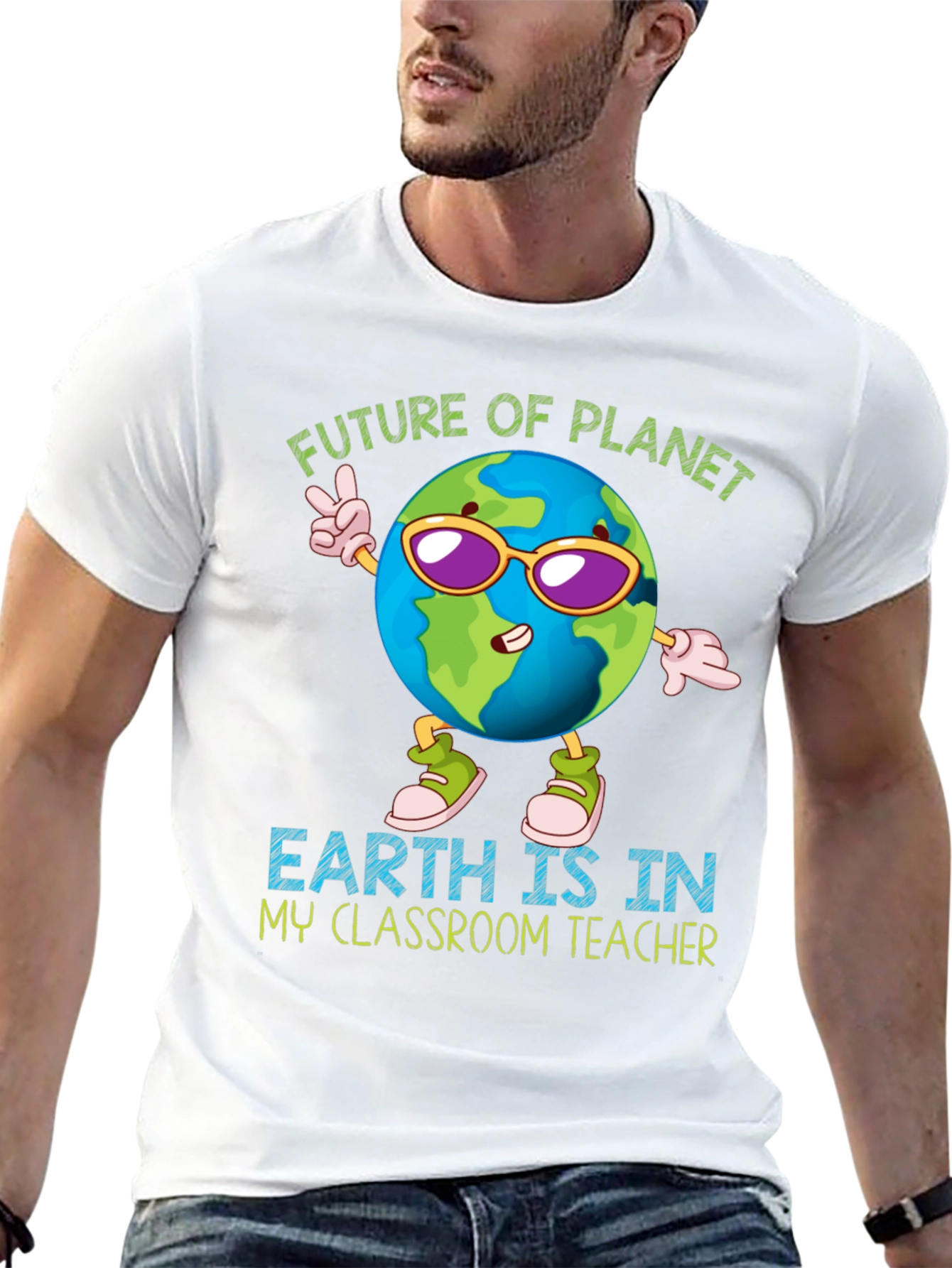 Future Planet Earth Teacher T-Shirt