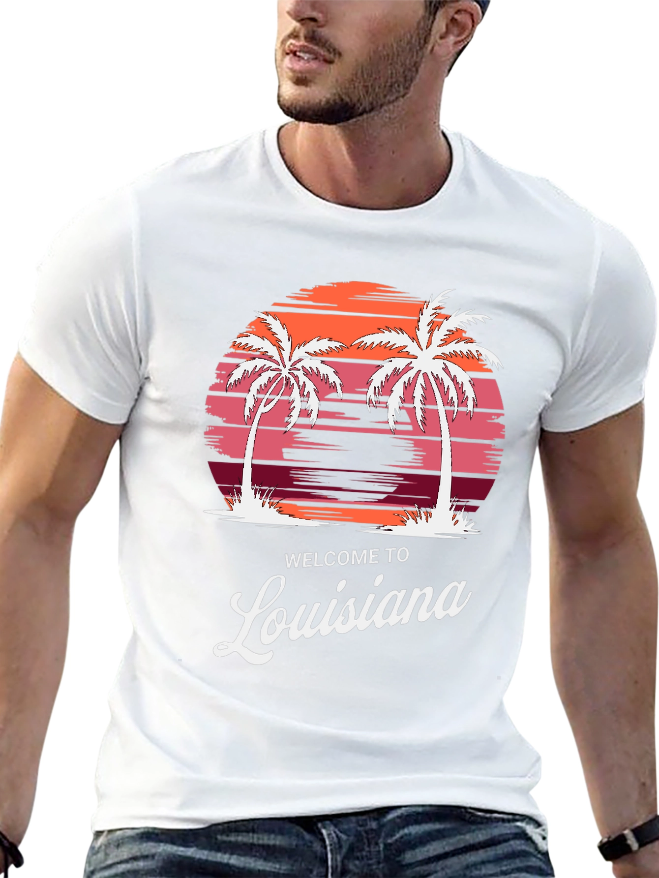 Welcome to Louisiana Palm Tree T-Shirt