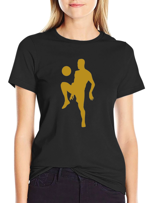 Soccer Silhouette Black T-Shirt