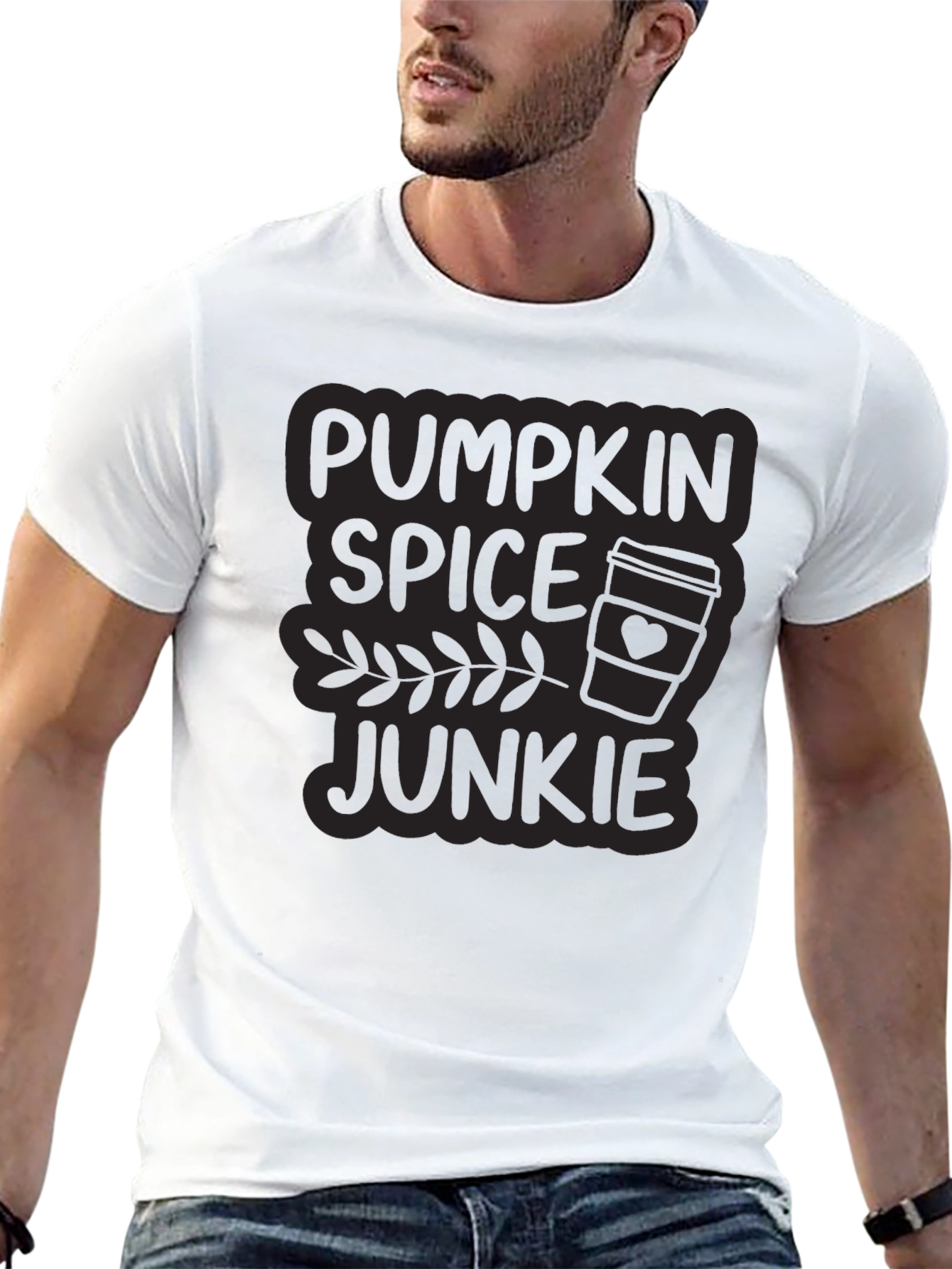 Pumpkin Spice Junkie Black T-Shirt