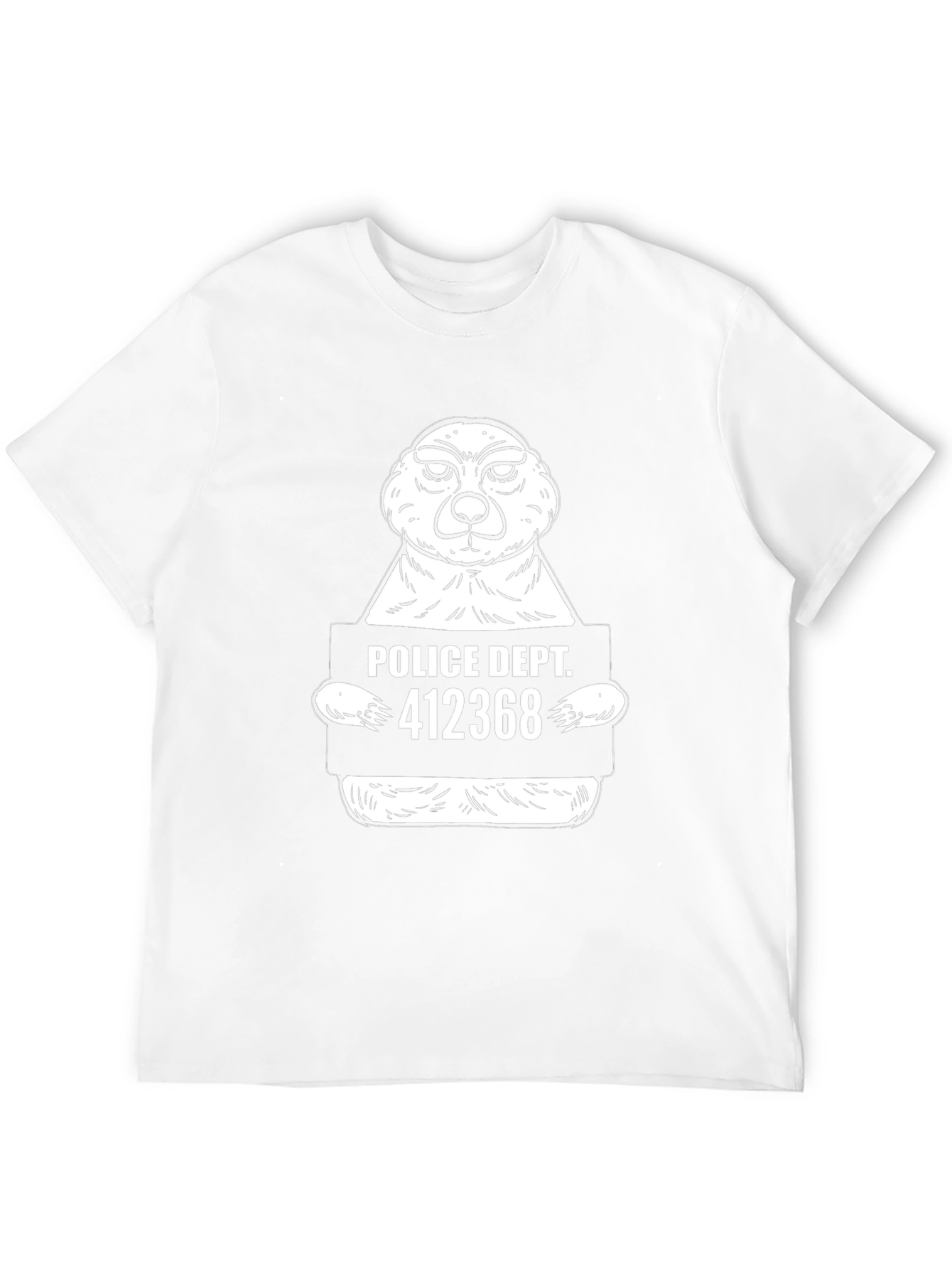 Funny Meerkat Police Dept. Mugshot Black T-Shirt