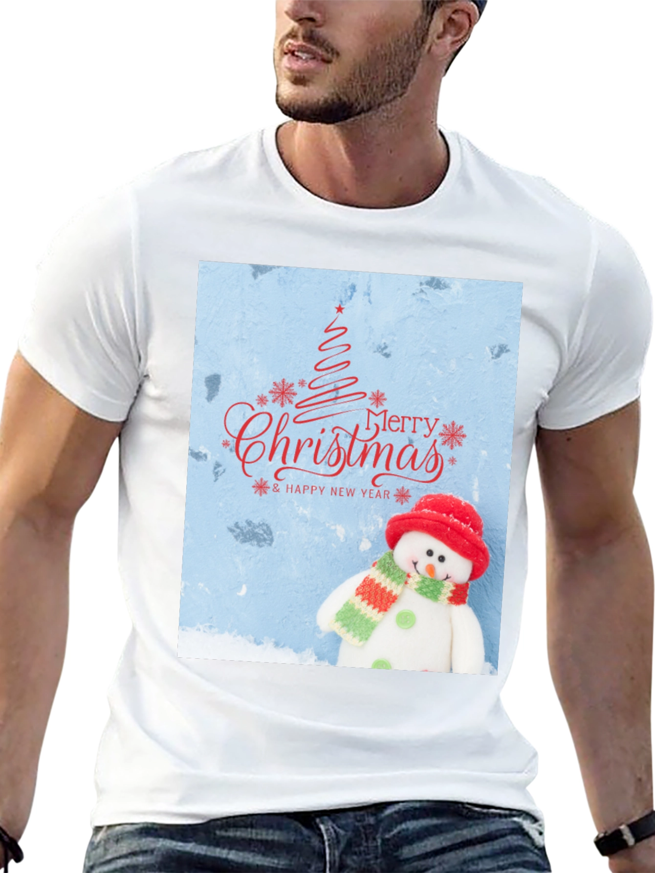 Festive Christmas Snowman T-Shirt