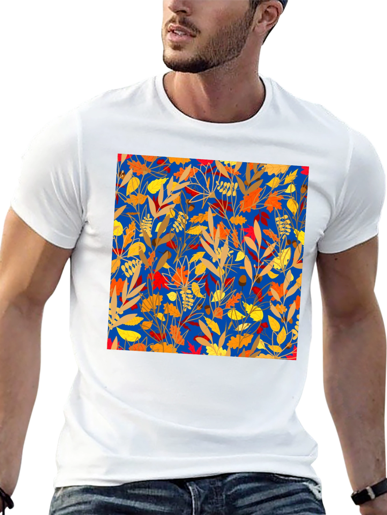 Autumn Leaves Graphic Print Tee