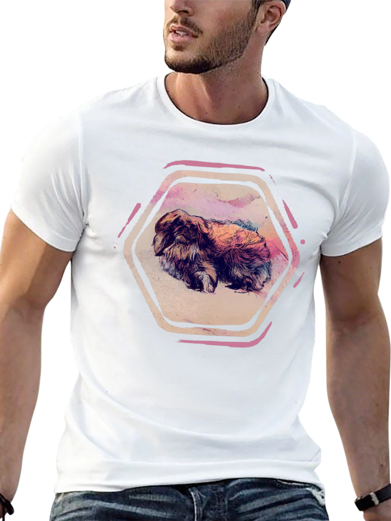 Rabbit Hexagon Graphic Tee