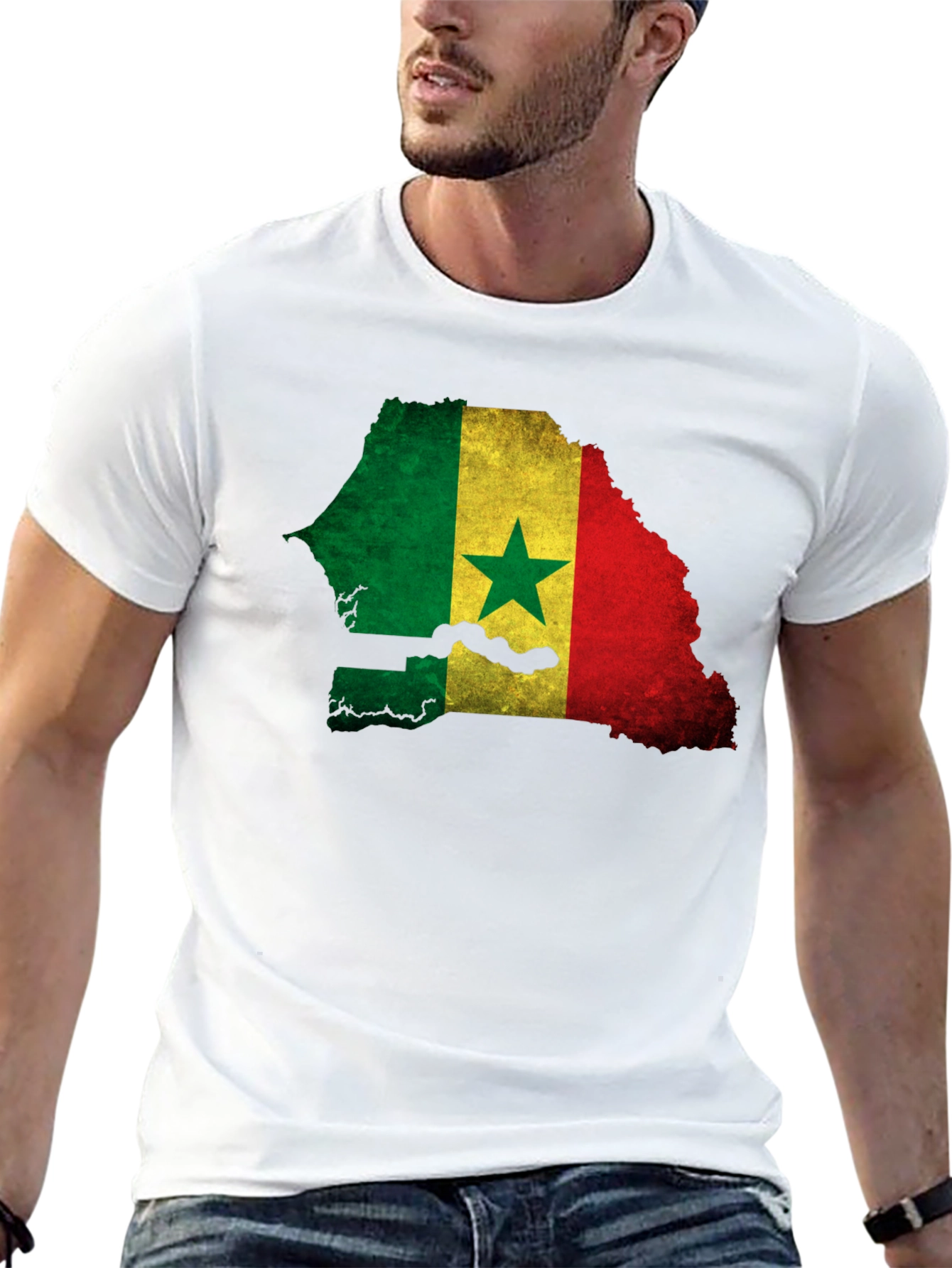 Senegal Flag Map T-Shirt - African Pride Tee