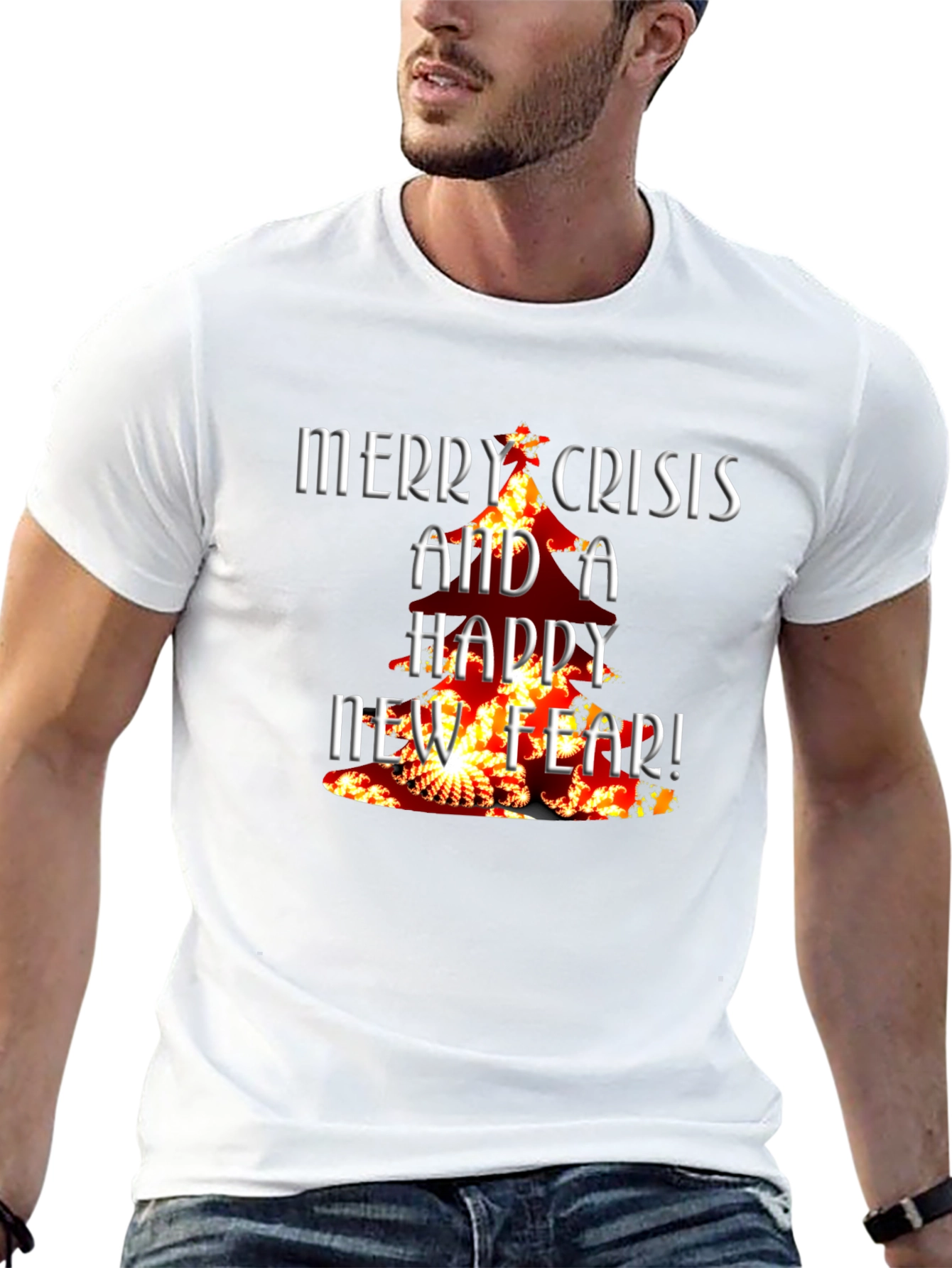 Merry Crisis T-Shirt - Dark Humor Tee