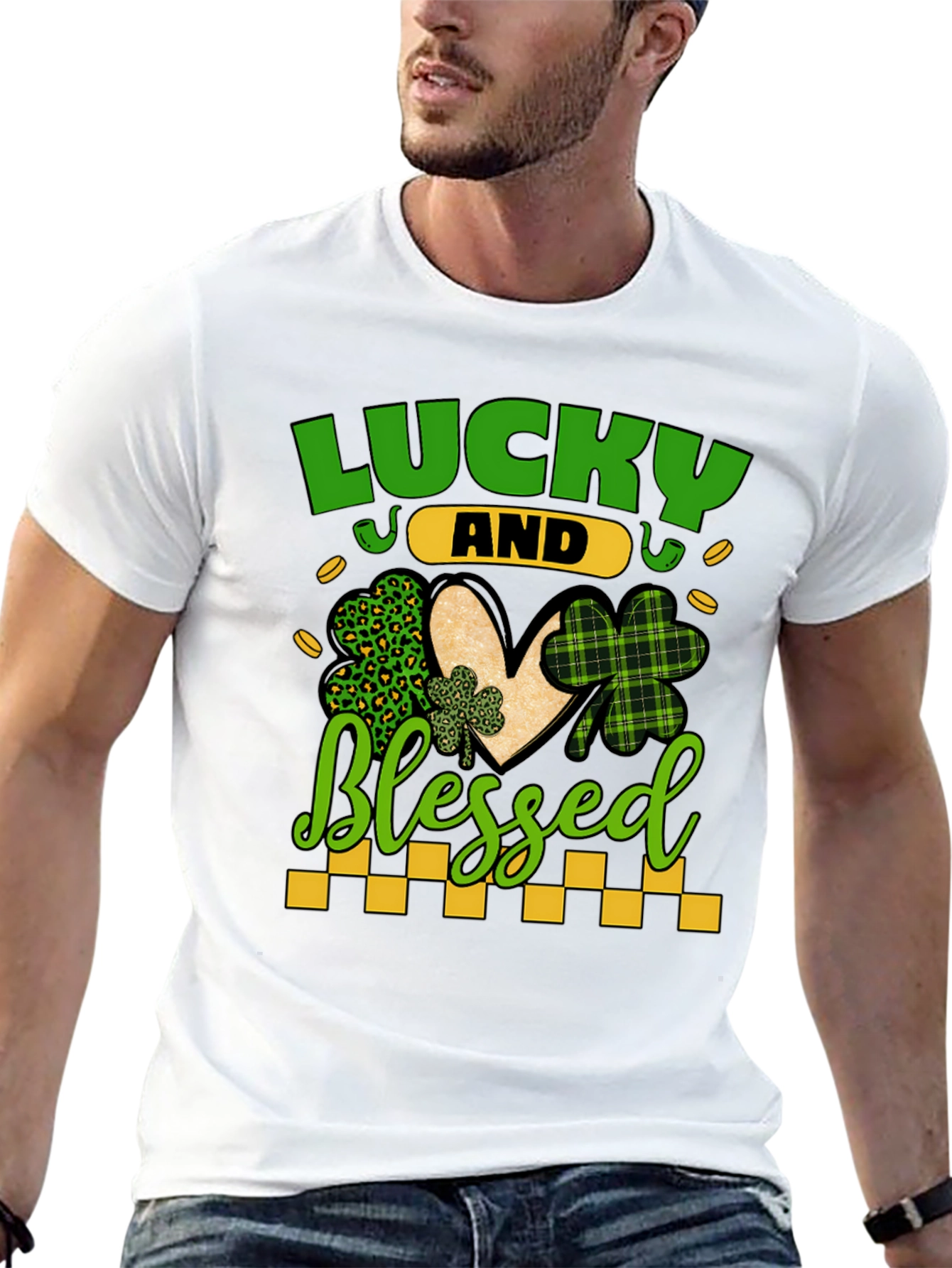 Lucky & Blessed St. Patricks Day Graphic Tee
