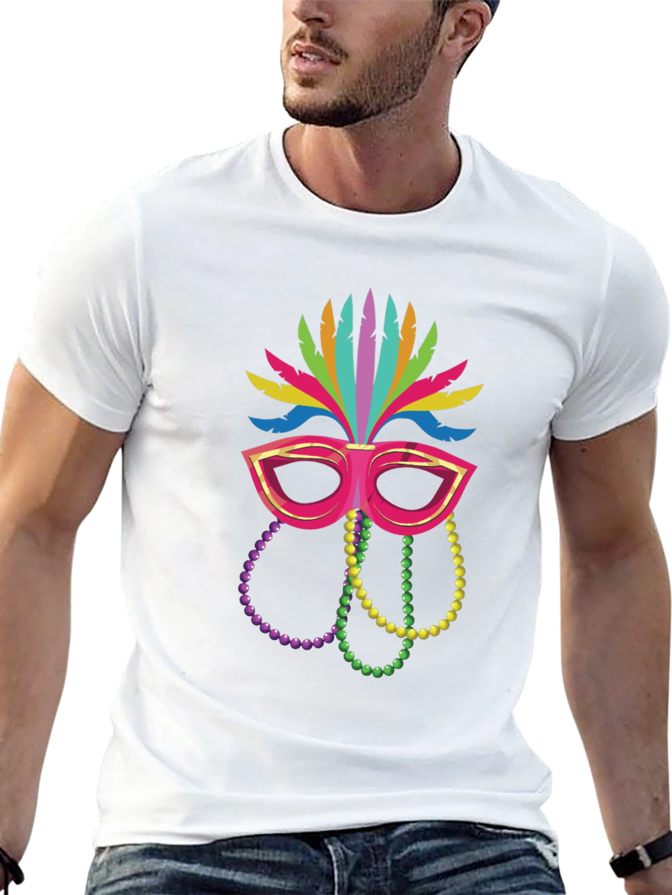 Festive Mardi Gras Mask T-Shirt