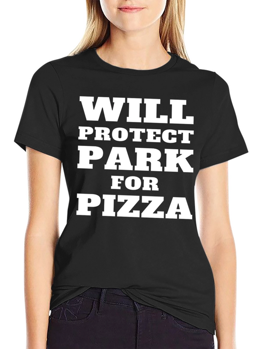 Will Protect Park for Pizza Mens Black T-Shirt