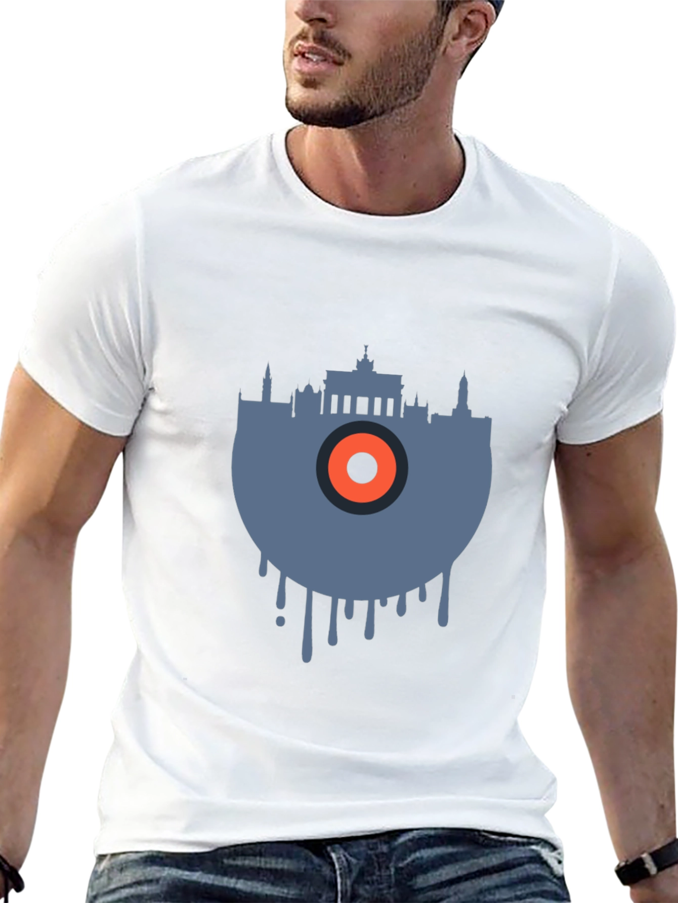 Berlin Skyline Vinyl Graphic Tee - Cool Urban Style