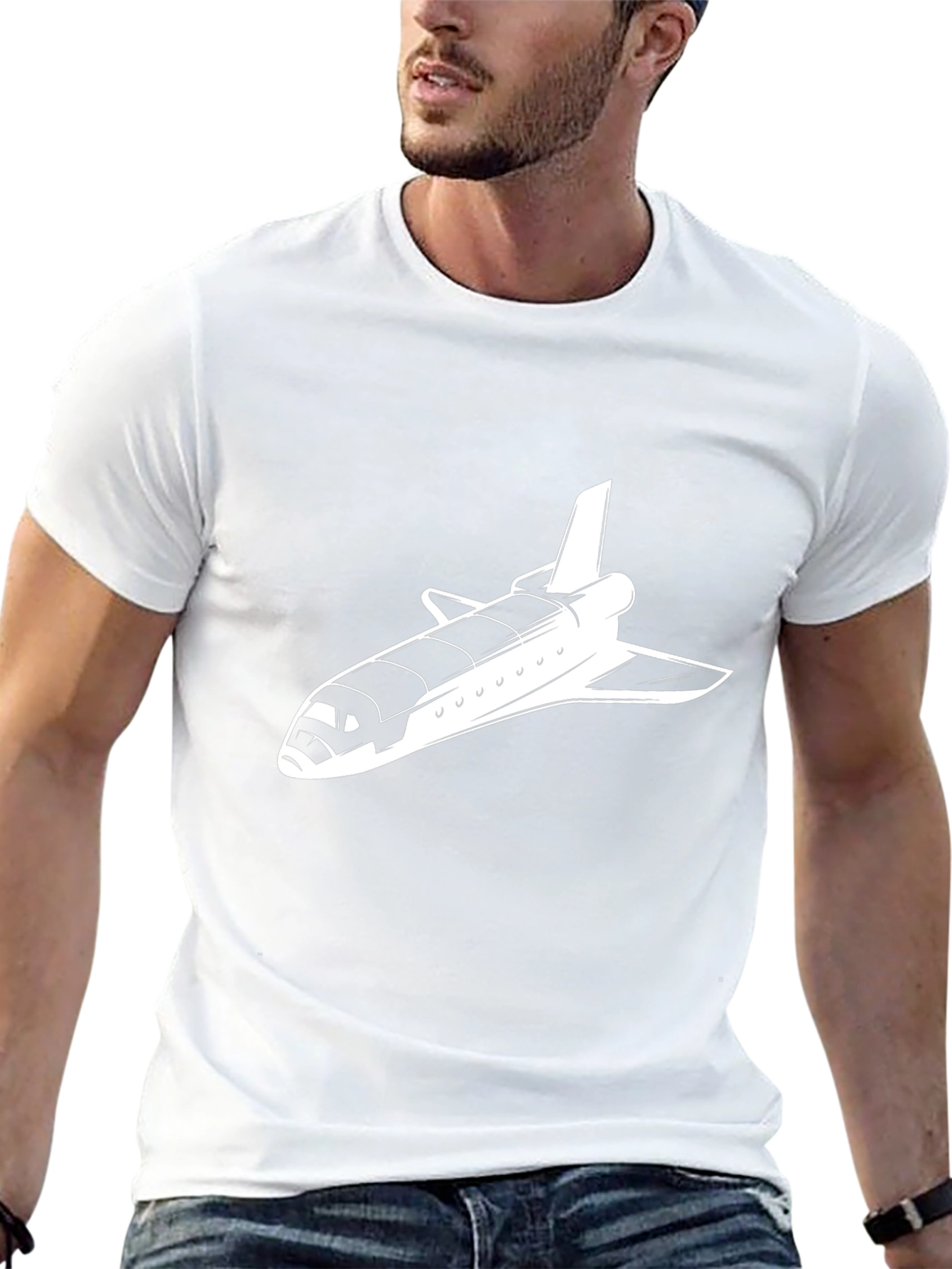 Space Shuttle Graphic Tee - Retro Rocket Shirt