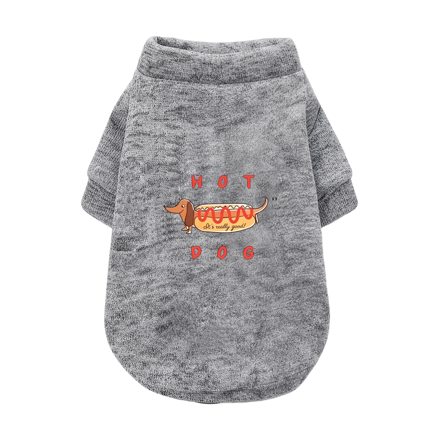 HOT DOG Funny Cartoon Pet Cardigan Sweater