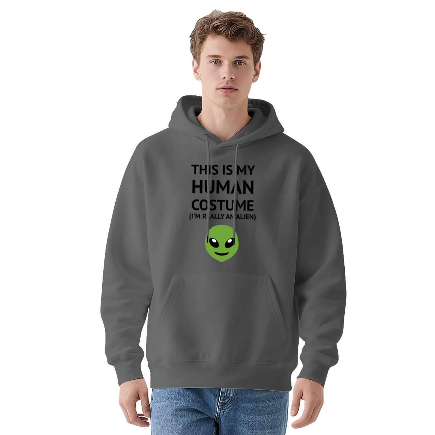 Funny Alien This Is My Human Costume Hoodie, Unisex Comfort Daily Outfit