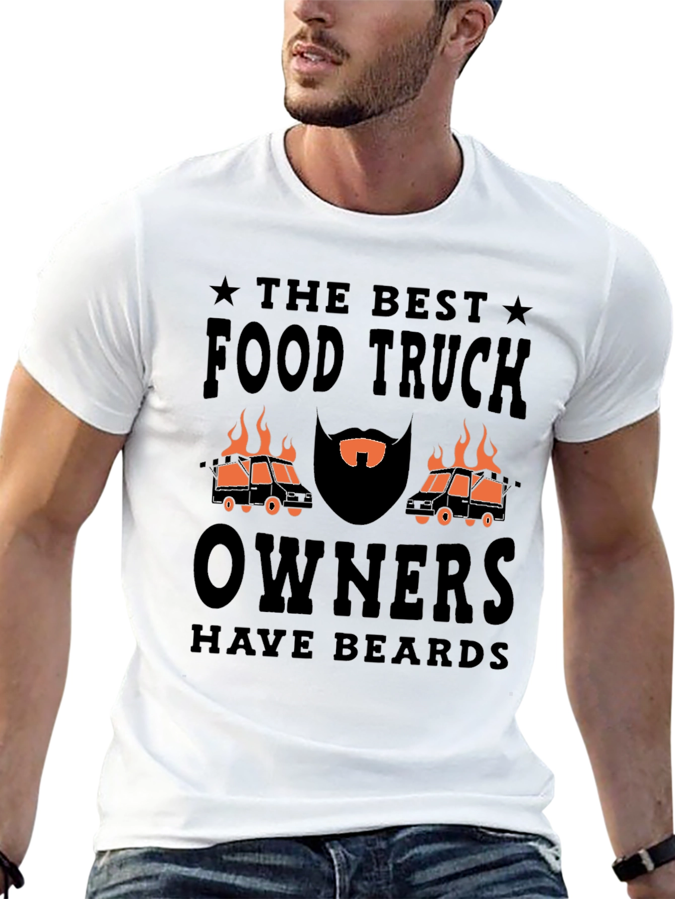 Food Truck Owner Beard T-Shirt