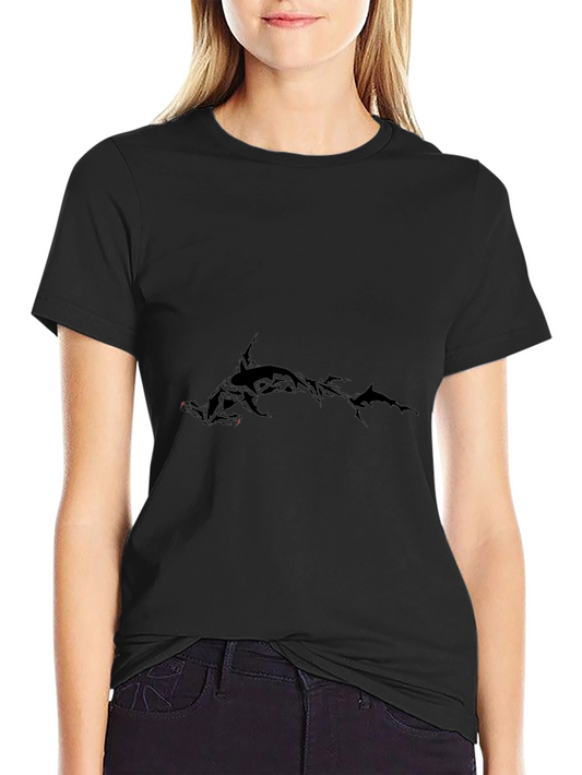Mens Black Graphic Tee - Hammerhead Design