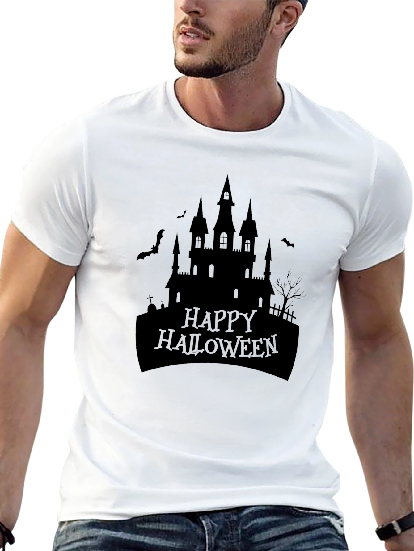 Happy Halloween Castle Graphic Tee