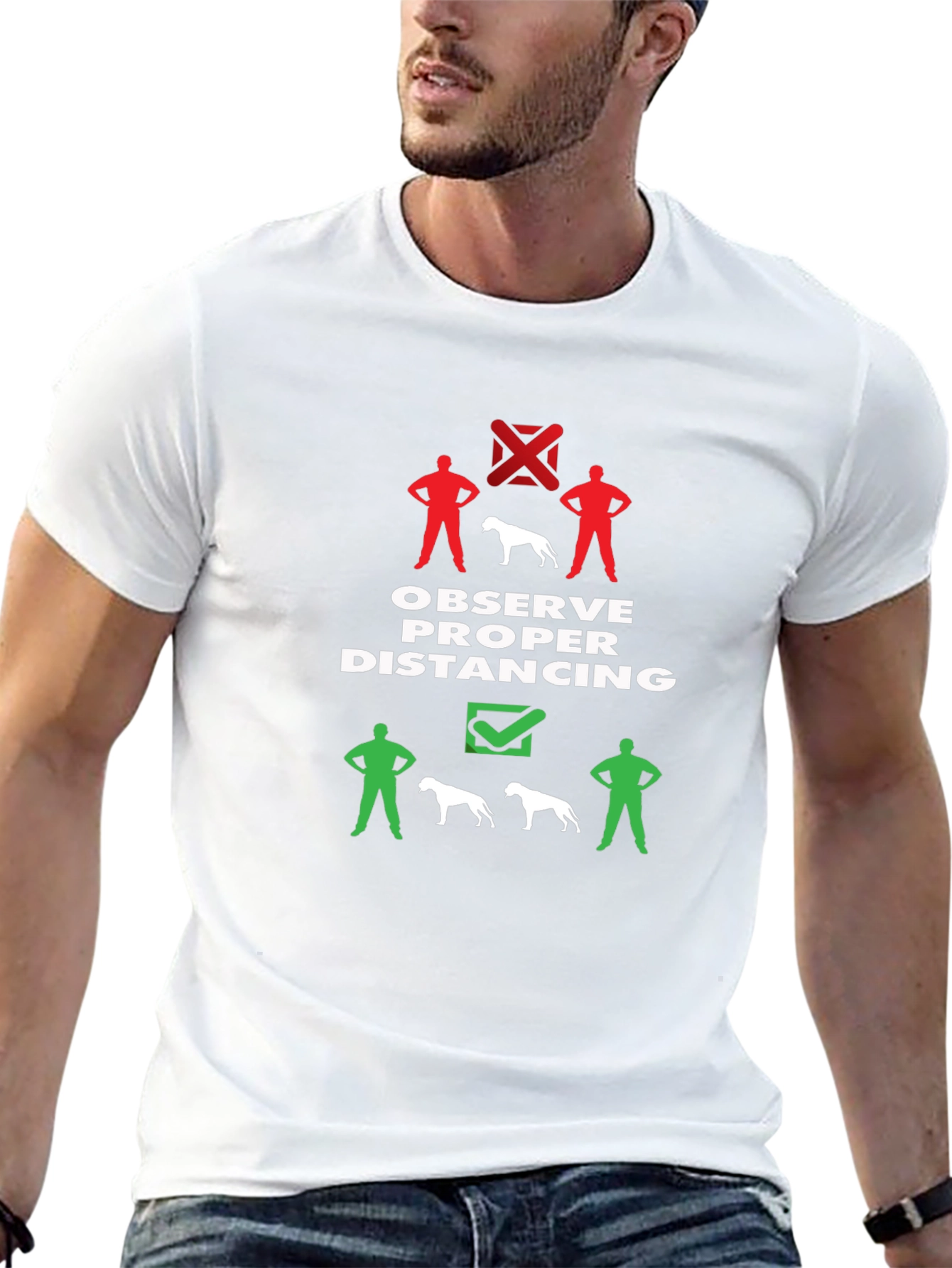 Social Distancing Dog T-Shirt
