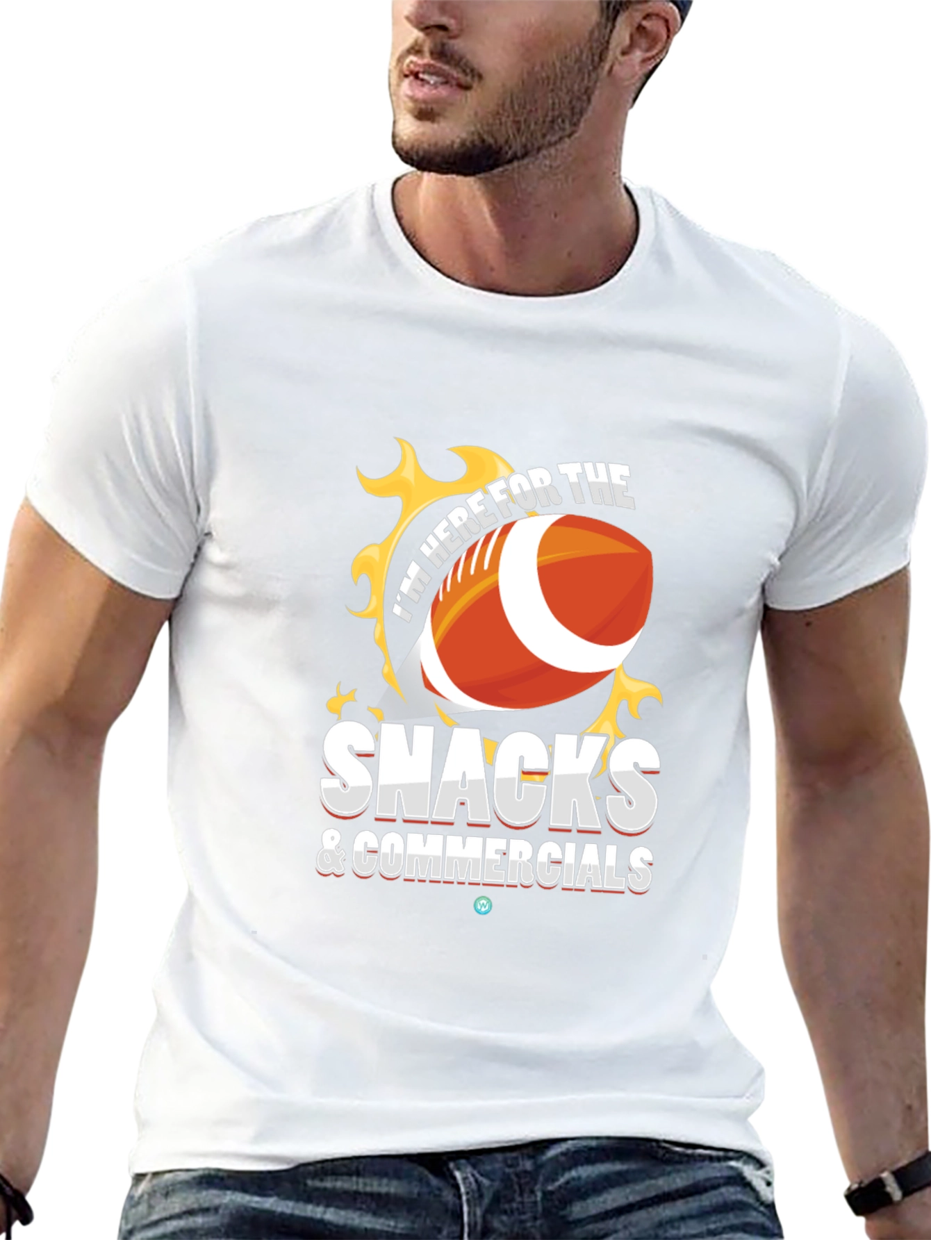Snacks & Commercials Football T-Shirt