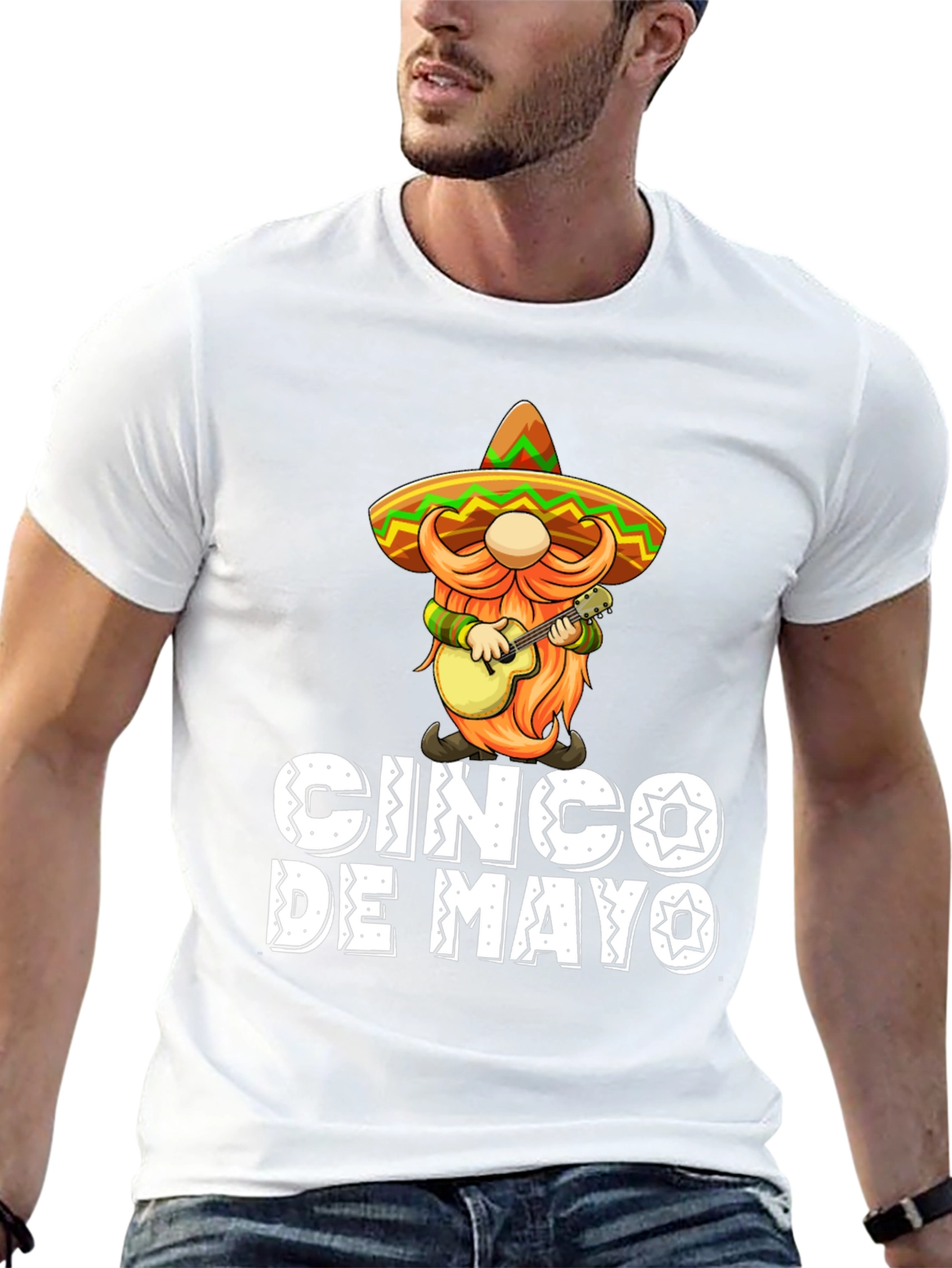 Cinco De Mayo T-Shirt - Gnome With Guitar