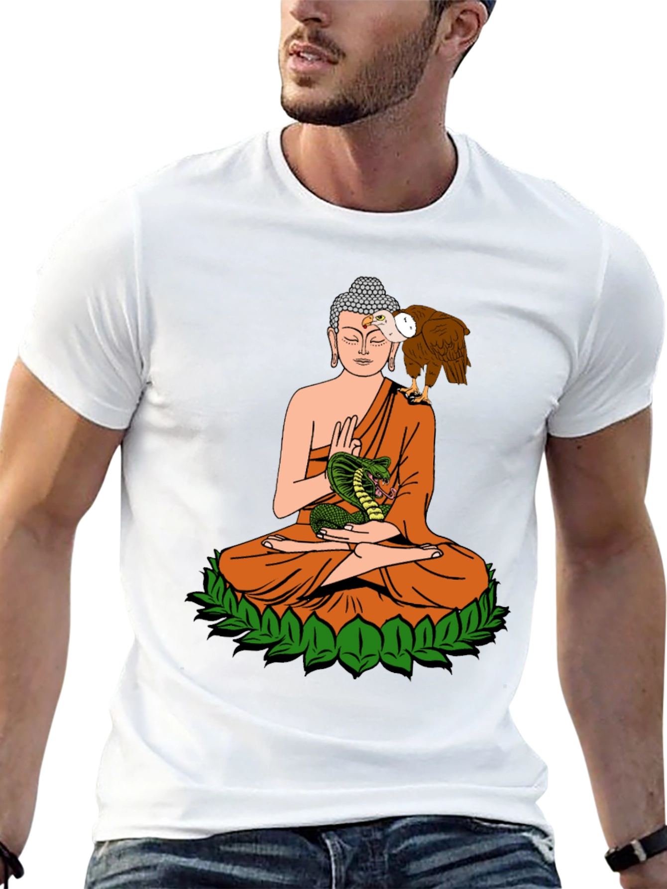 Buddha Vulture Cobra Graphic Tee