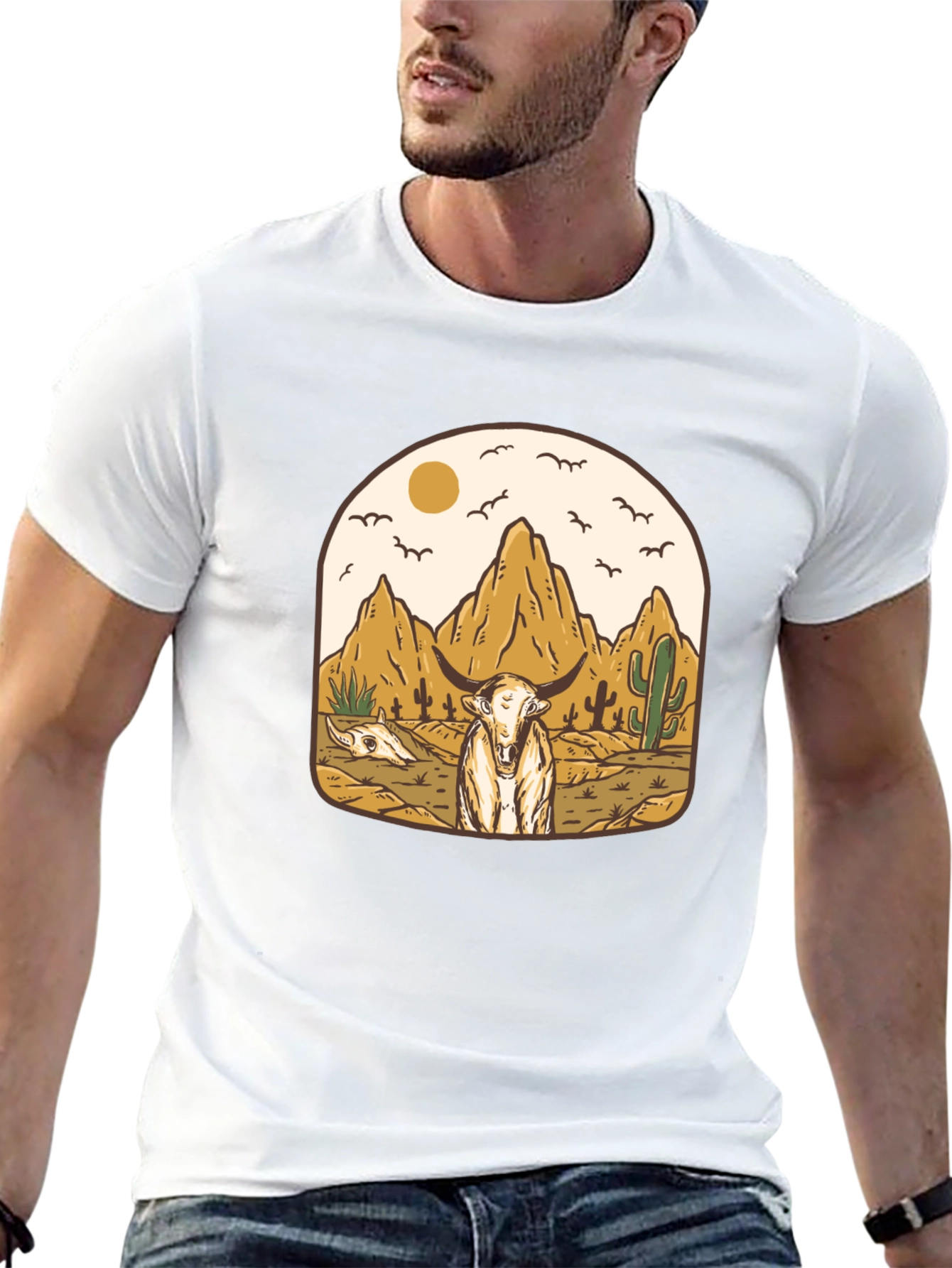 Desert Bull Graphic T-Shirt - Menswear