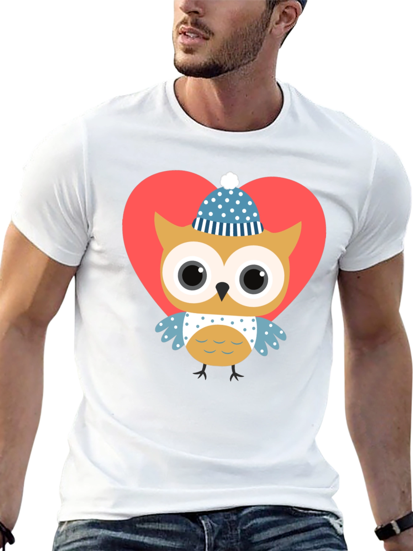 Owl Heart Graphic Tee - Cute Valentines Day Shirt