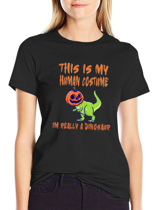 Human Costume Dinosaur Tee - Halloween Shirt