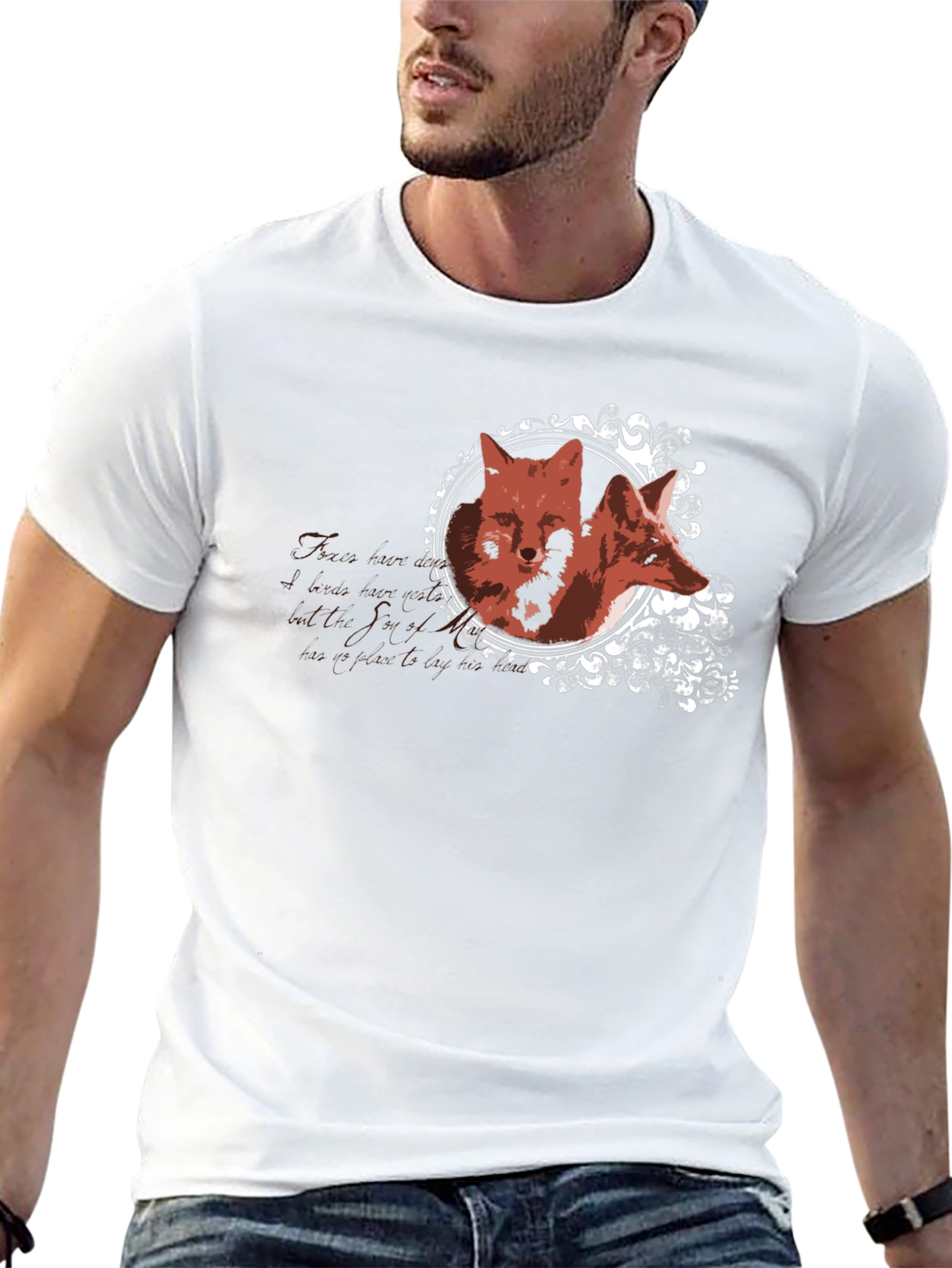 Fox Portrait Graphic Tee - Stylish Unisex T-Shirt