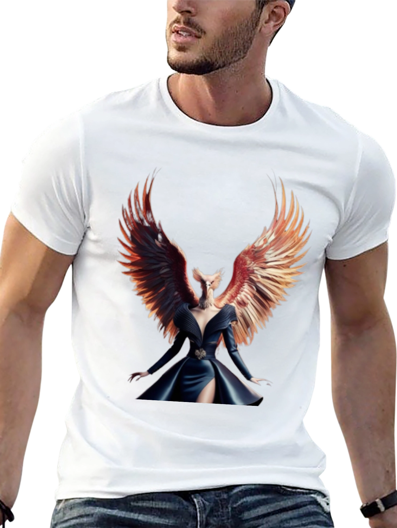 Phoenix Winged Goddess Graphic Tee