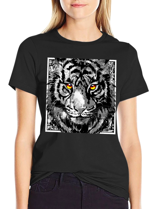 Tiger Graphic Print T-Shirt - Mens Black Tee