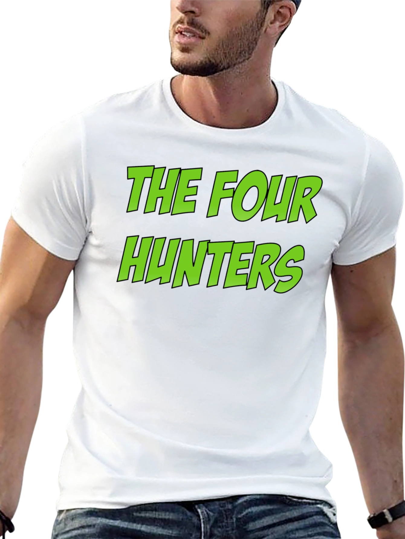 The Four Hunters Graphic Tee - Black Cotton T-Shirt