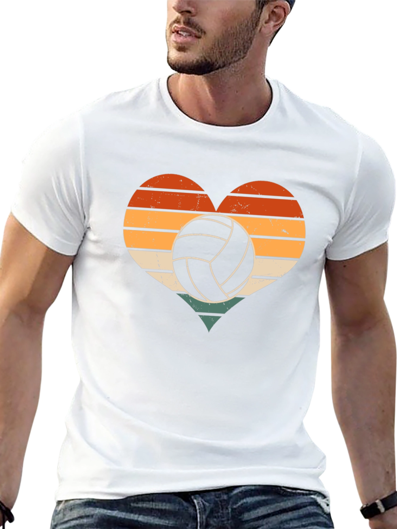 Volleyball Heart Graphic Tee