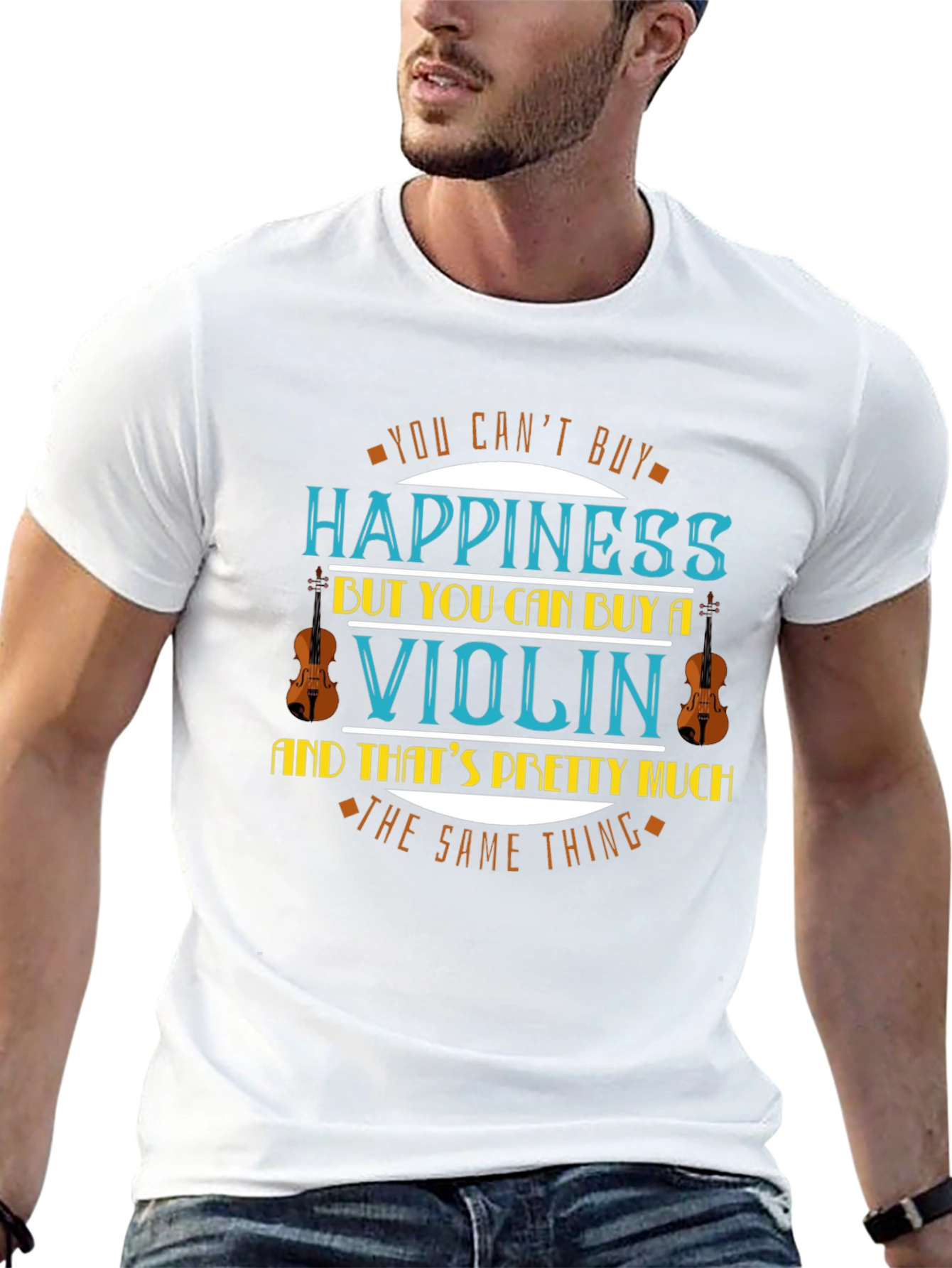 Violin Happiness T-Shirt - Music Lover Tee