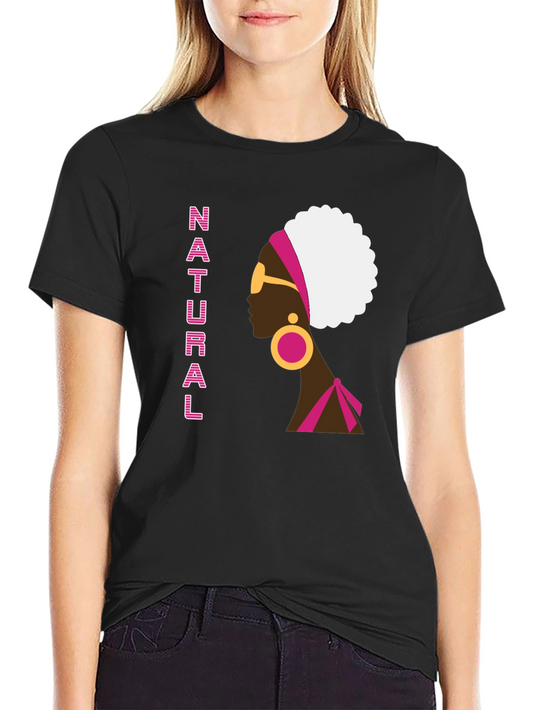 Natural Afro Black T-Shirt for Women