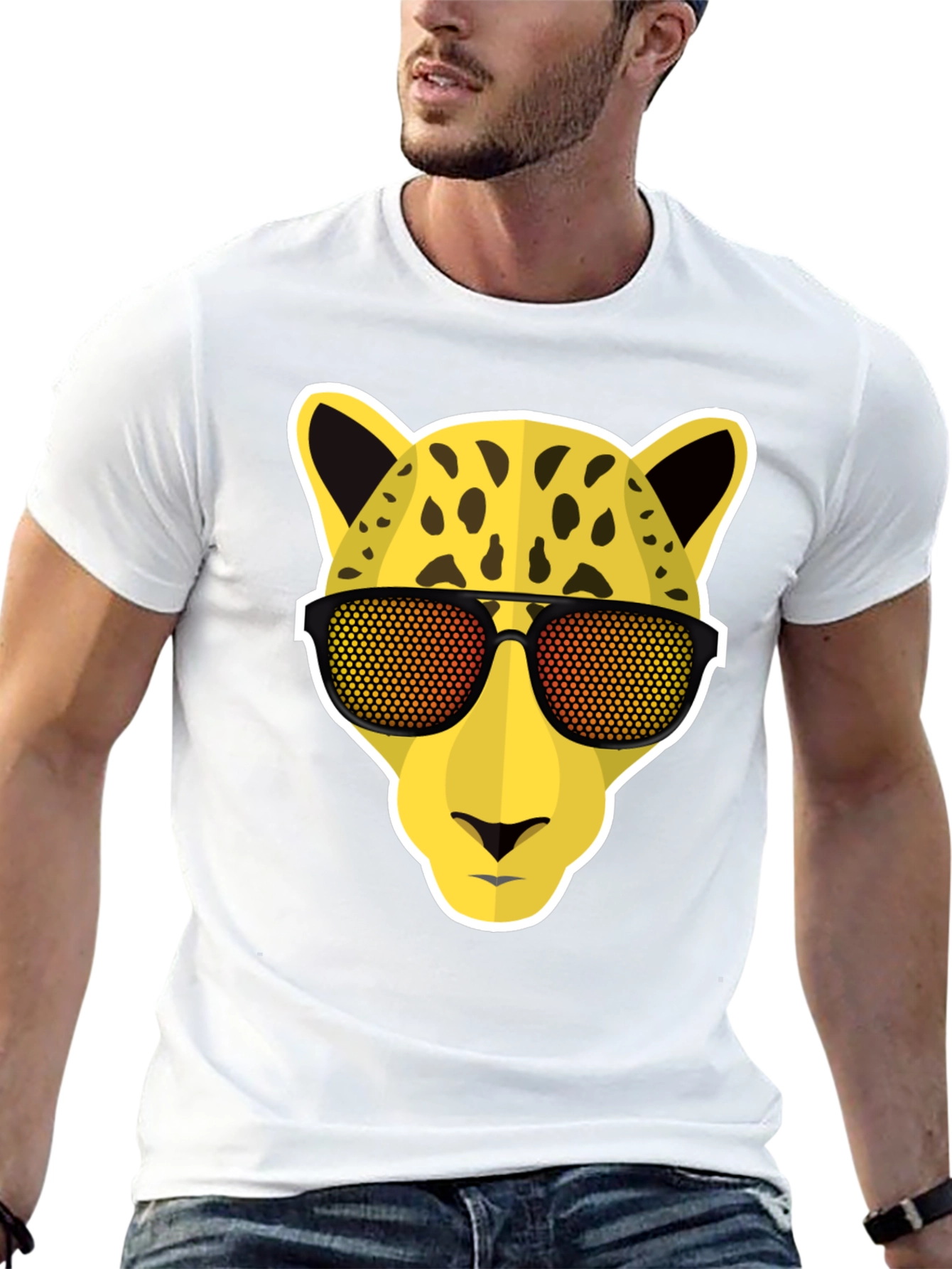 Cool Cheetah Tee: Fun Animal Graphic T-Shirt