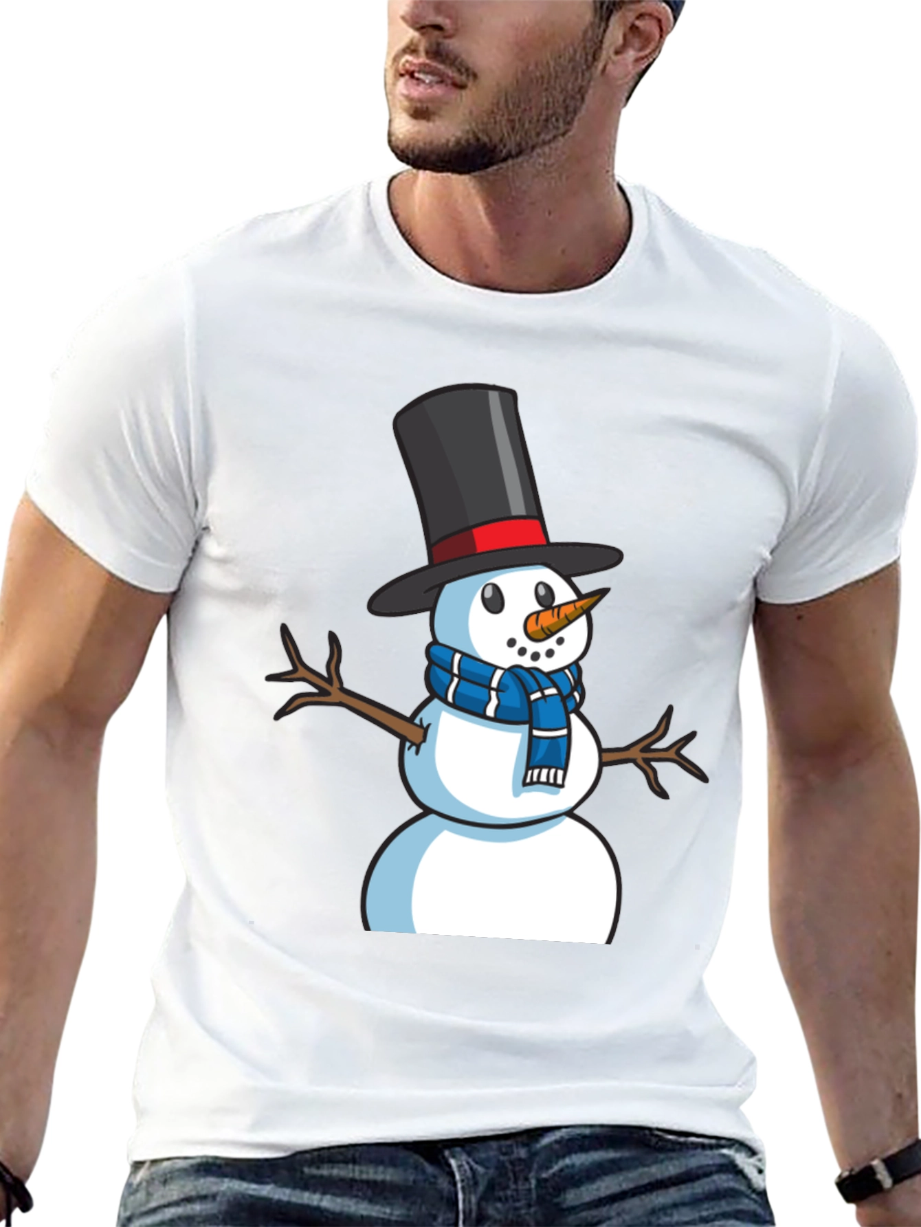 Snowman Graphic Tee - Holiday Festive Style