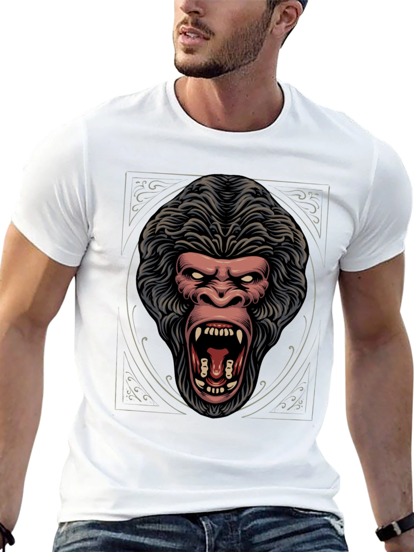 Fierce Gorilla Graphic Tee - Black