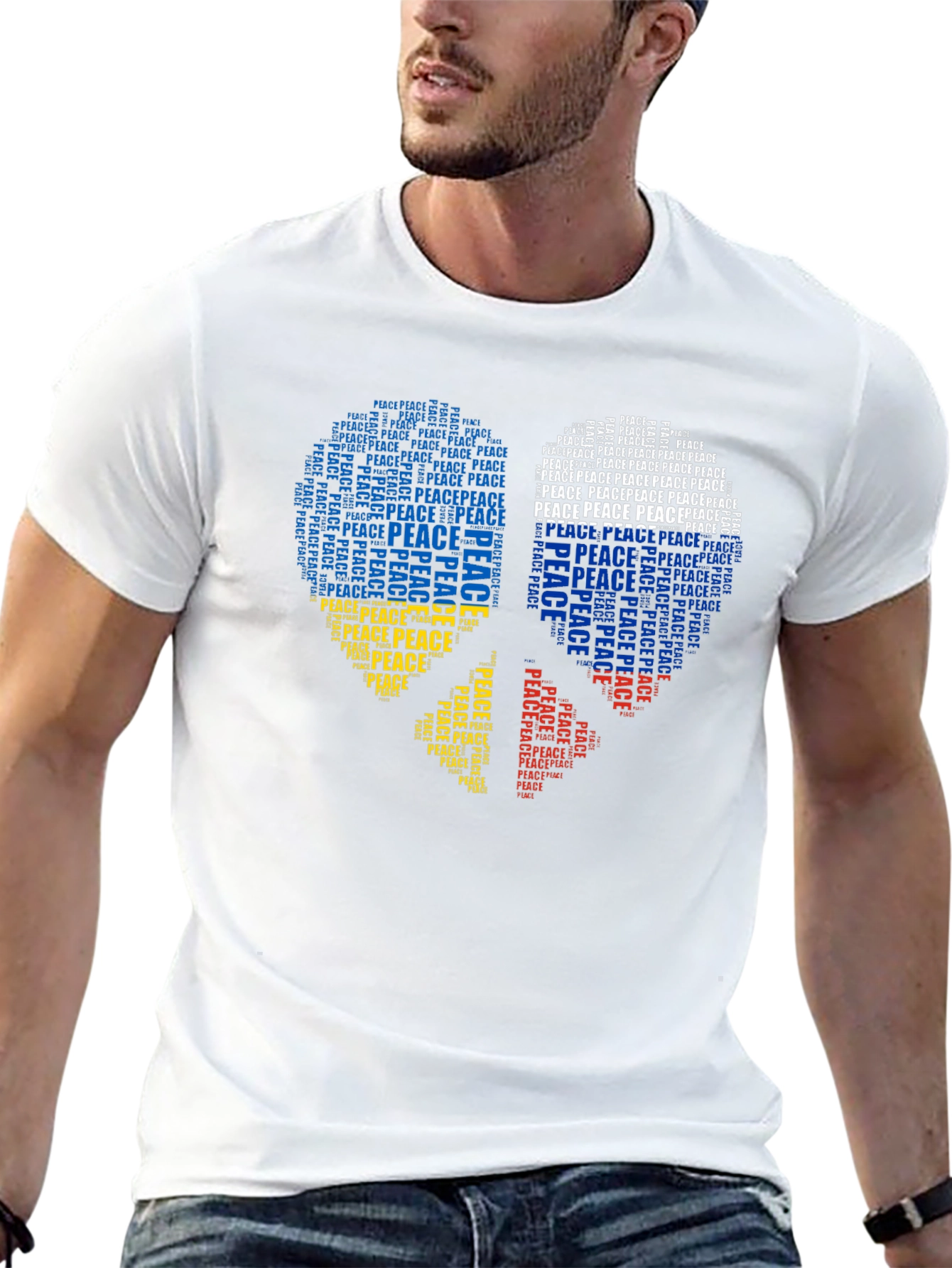 Peace T-Shirt - Ukraine Russia Heart Design