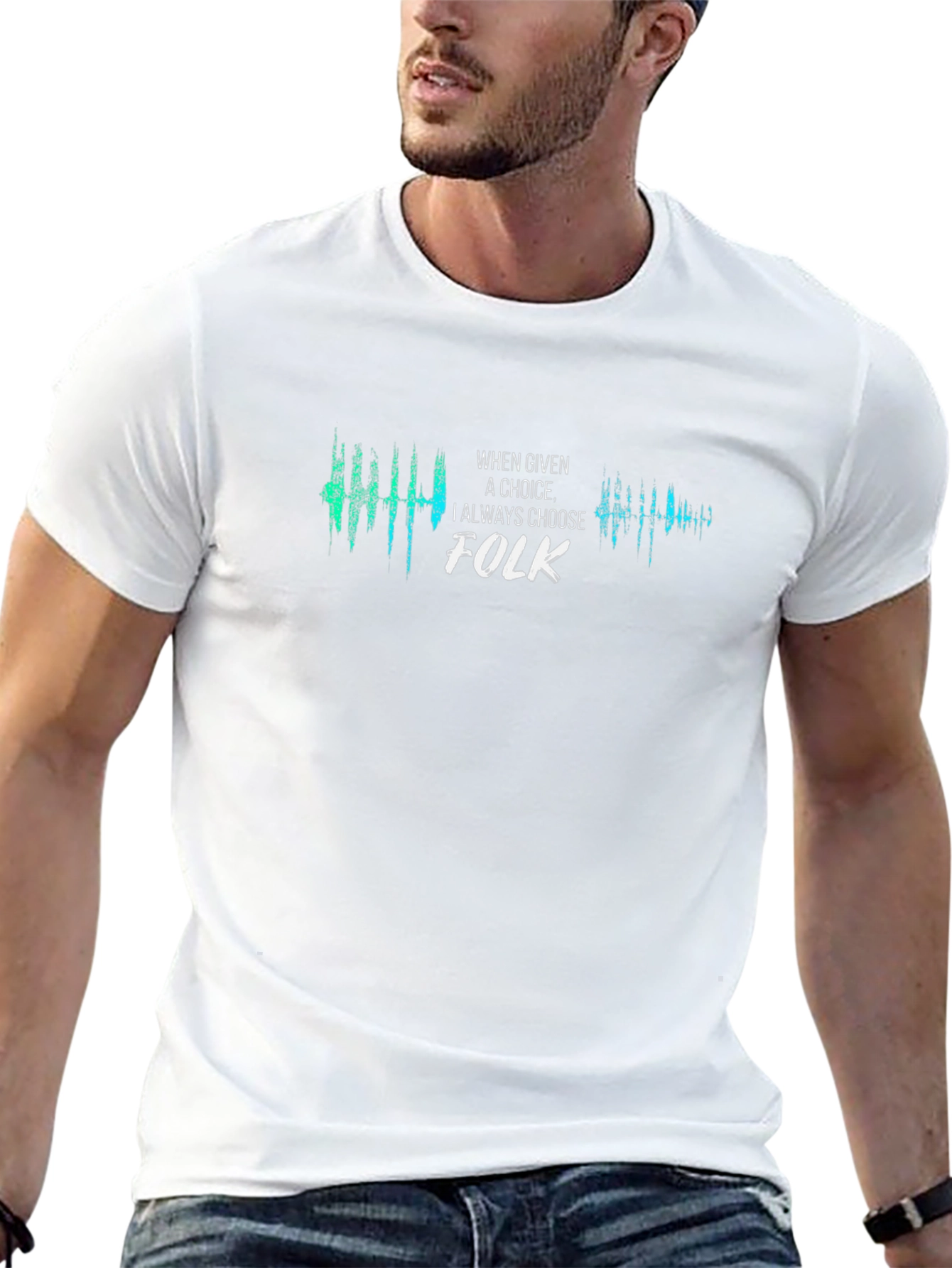 Folk Music Choice Graphic Tee - Stylish Black T-Shirt