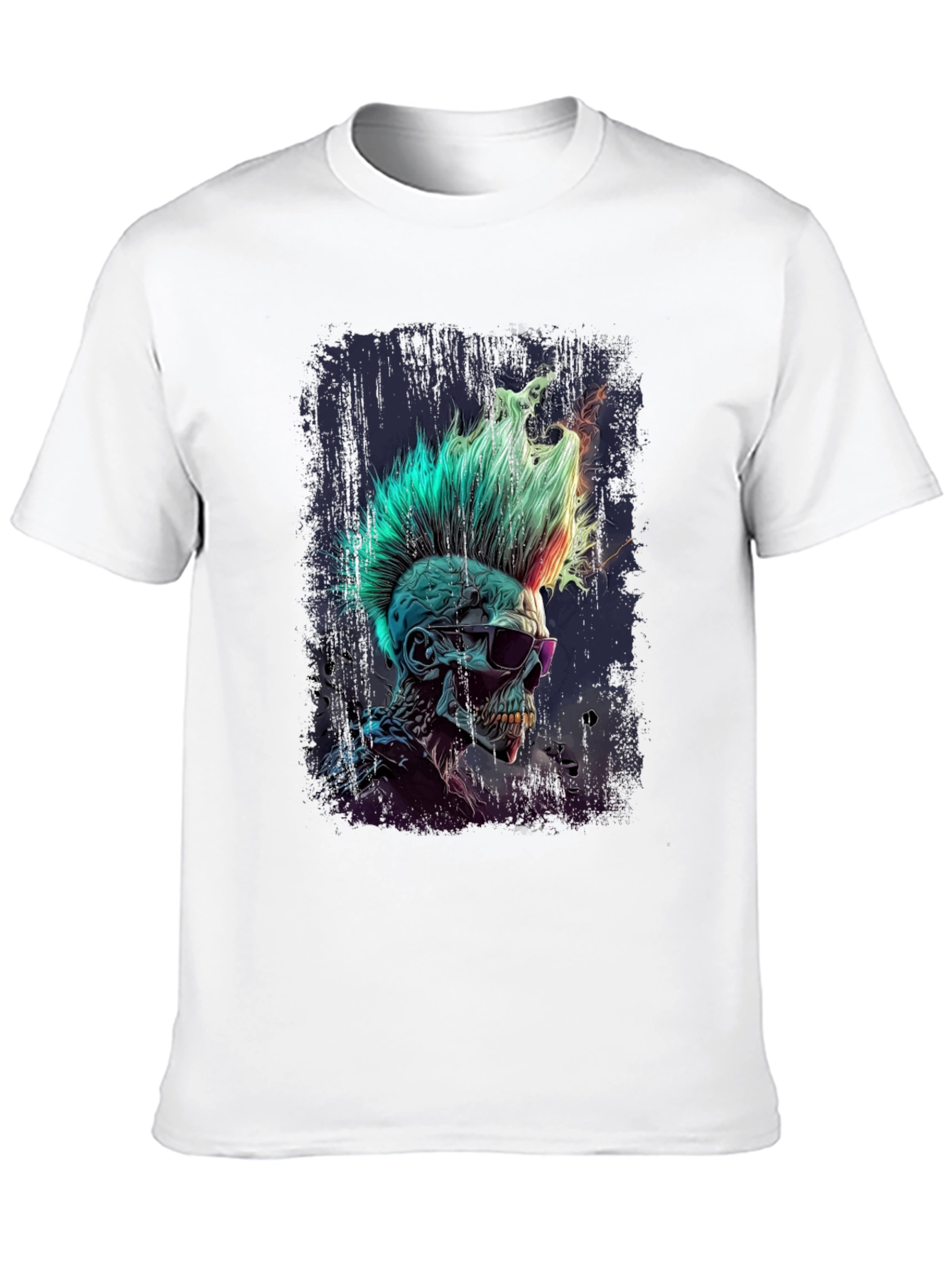 Punk Rock Skull Graphic Tee - Edgy Style