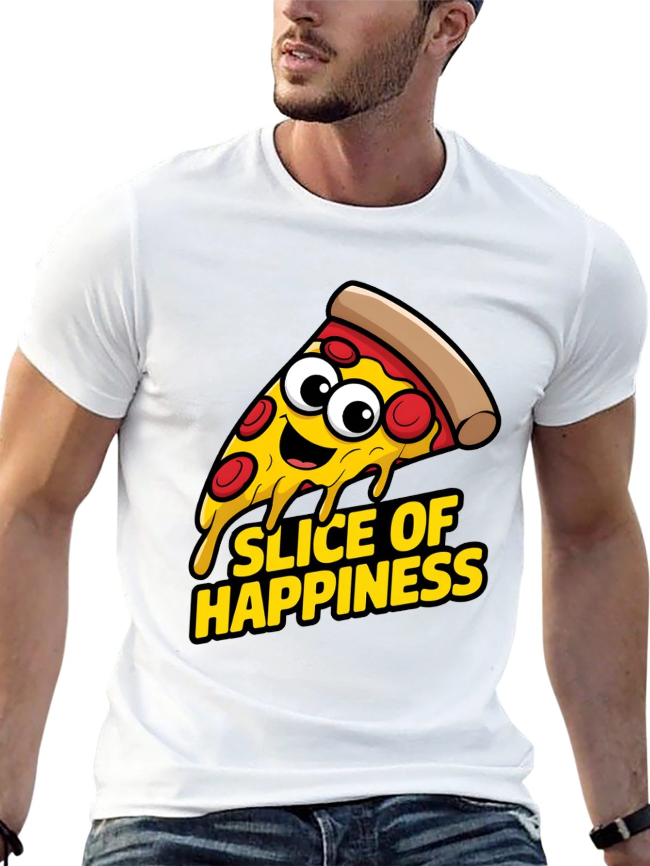Slice of Happiness T-Shirt - Pizza Lover Apparel