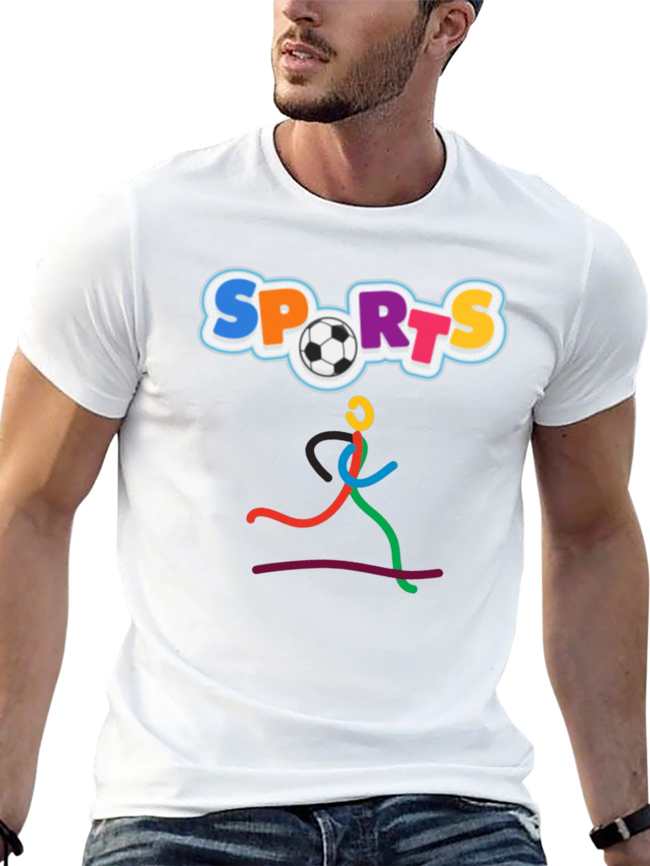 Sports Design Black T-Shirt