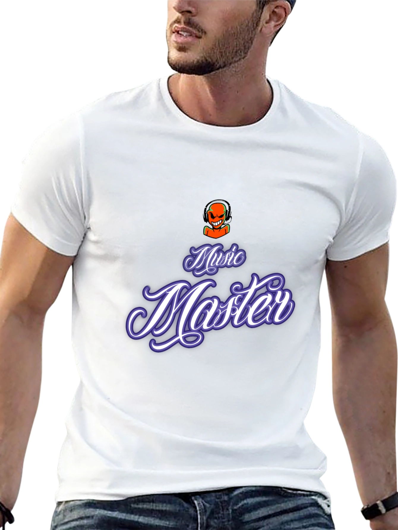 Music Master Graphic Tee - Black Cotton Comfort