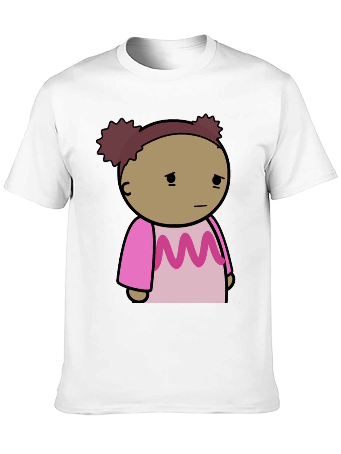 Sad Girl Cartoon Graphic T-Shirt